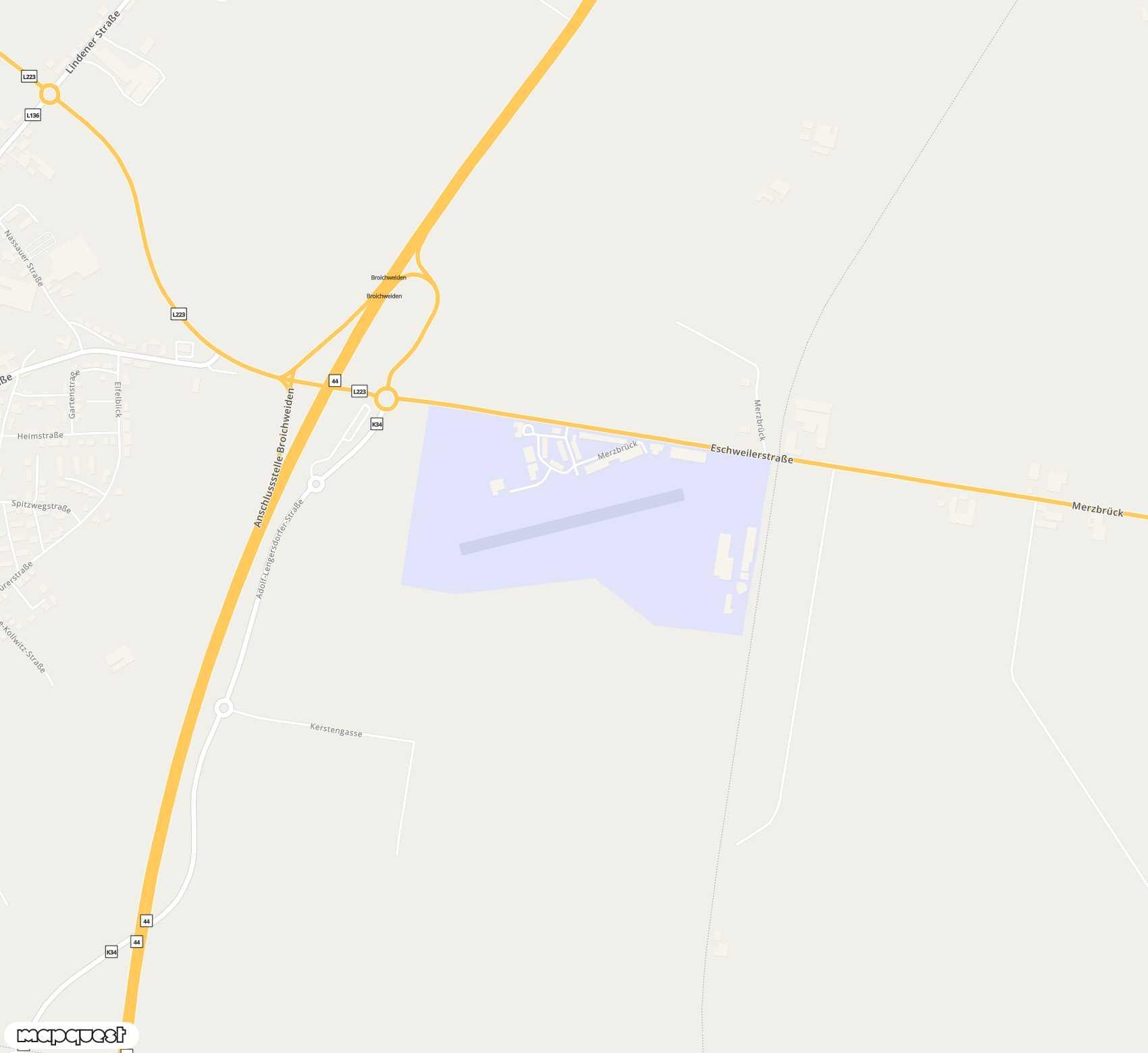 Carte de Aachen-Merzbrück <span>airfield (AAH)</span>