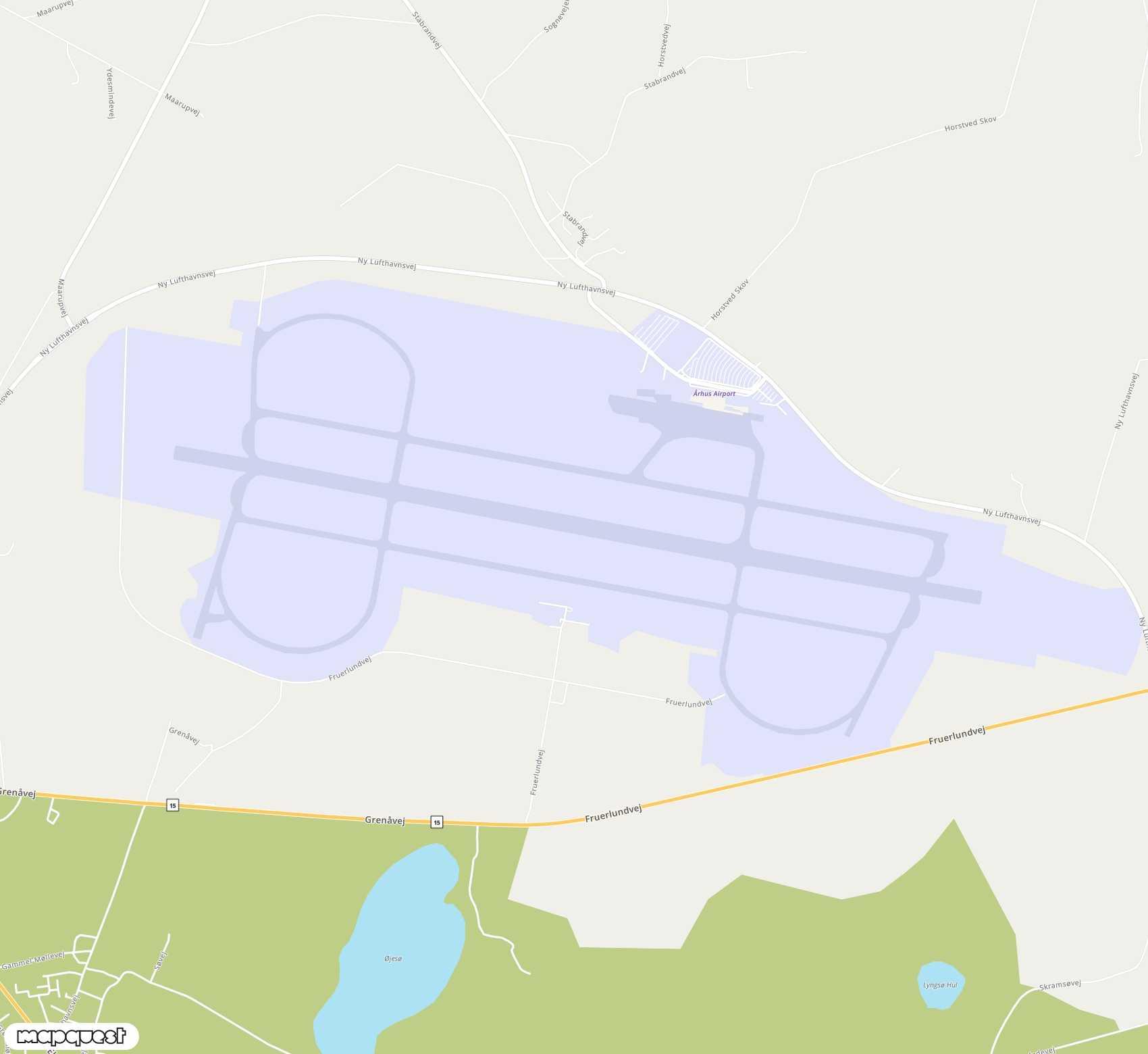Carte de Aarhus <span>airport (AAR)</span>