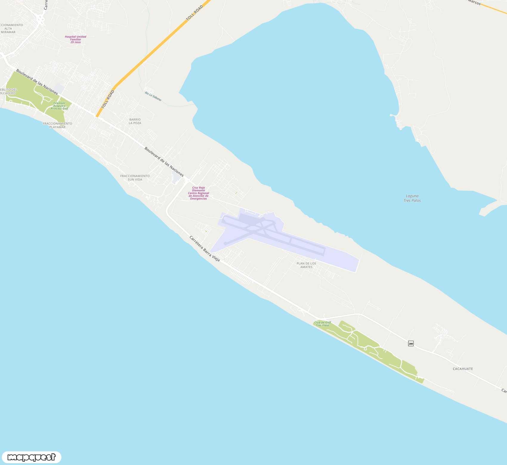 Carte de General Juan N Alvarez <span>international airport (ACA)</span>