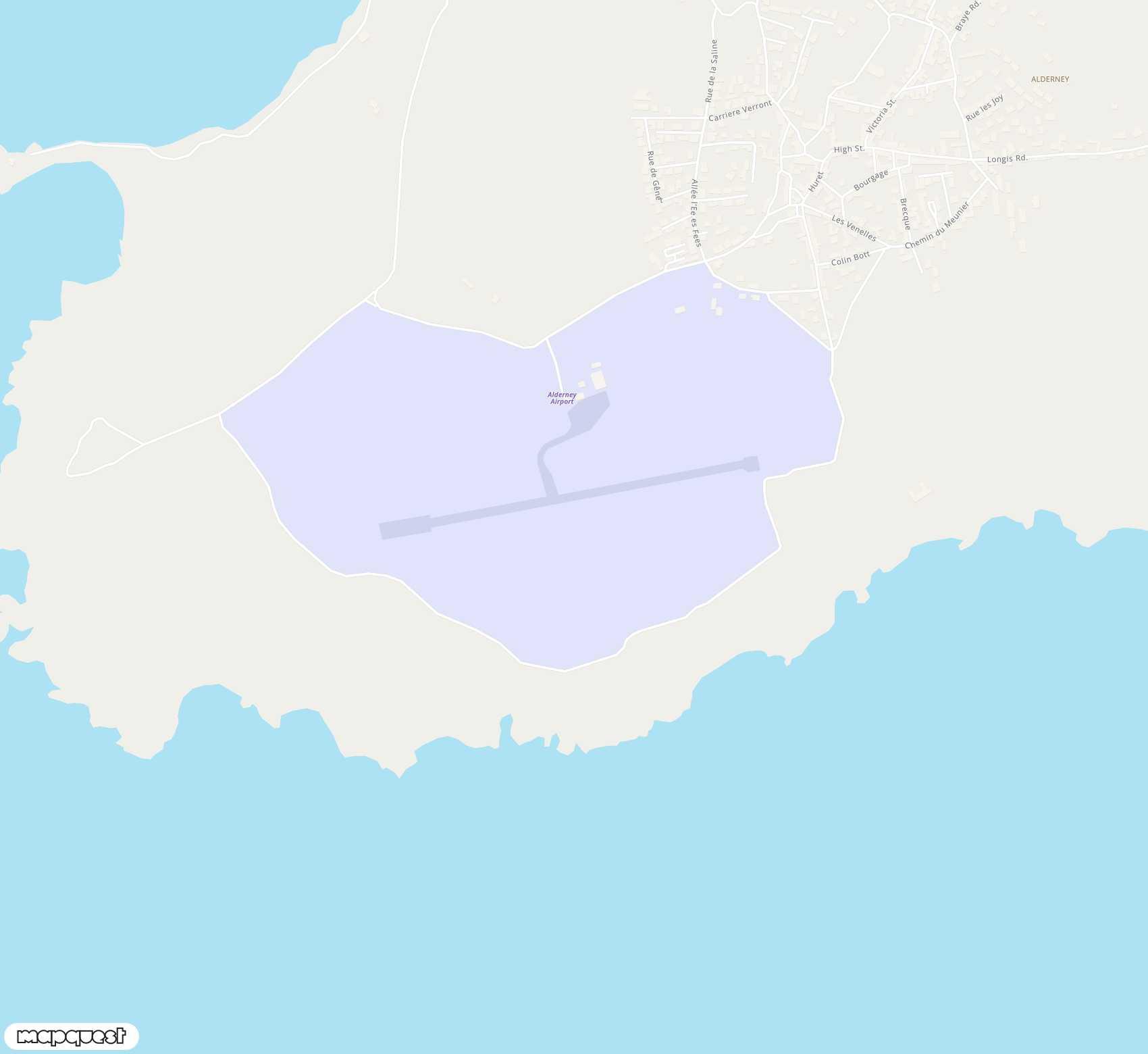 Carte de <span>Aérodrome de </span>Alderney<span>(ACI)</span>