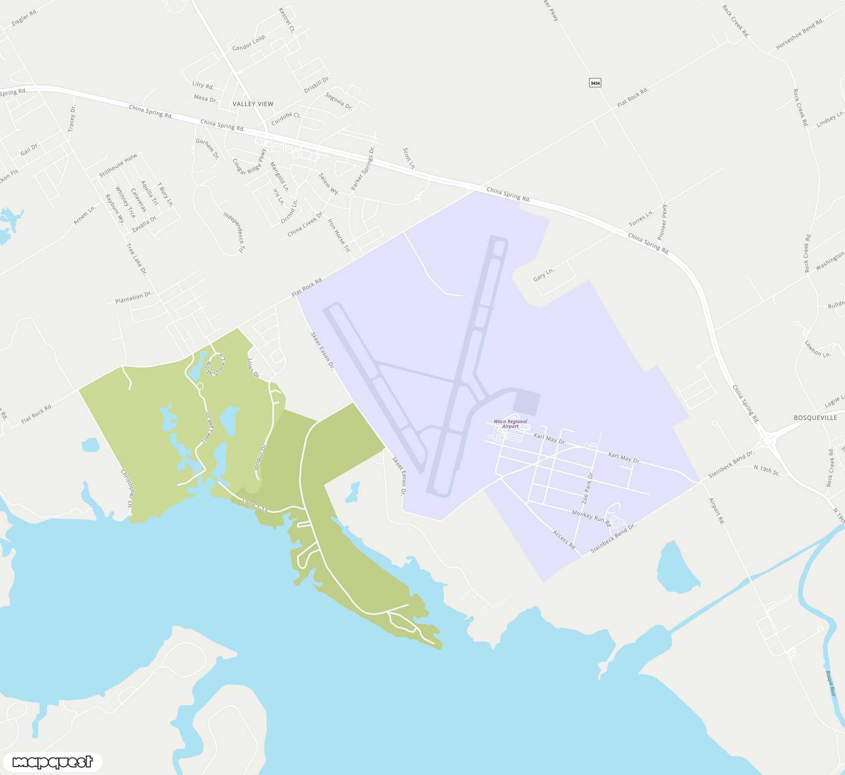 Carte de Waco Regional <span>airport (ACT)</span>