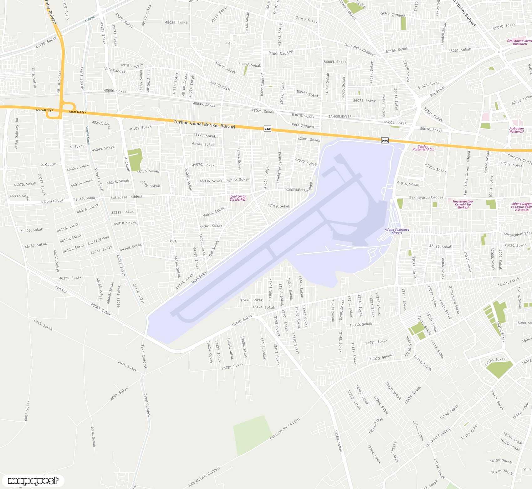 Carte de <span>Aéroport de </span>Adana ?akirpa?a<span>(ADA)</span>