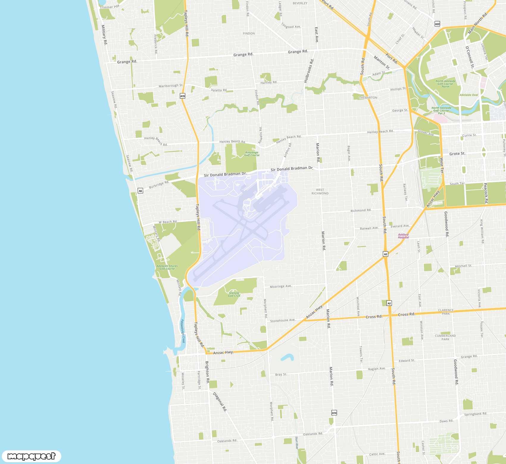 Carte de Adelaide <span>international airport (ADL)</span>