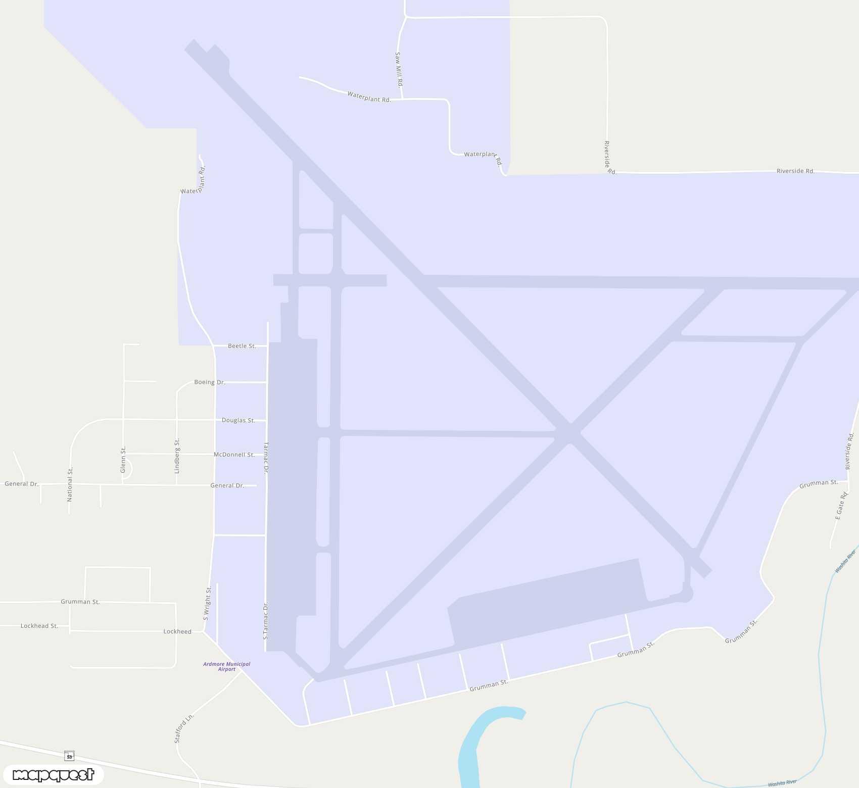 Carte de <span>Aérodrome de </span>Ardmore Municipal<span>(ADM)</span>