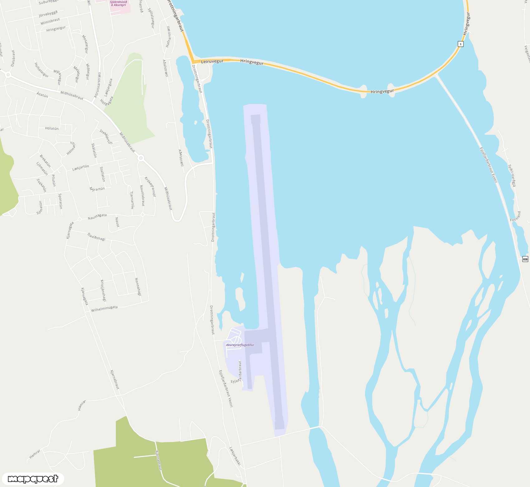 Carte de Akureyri <span>airport (AEY)</span>