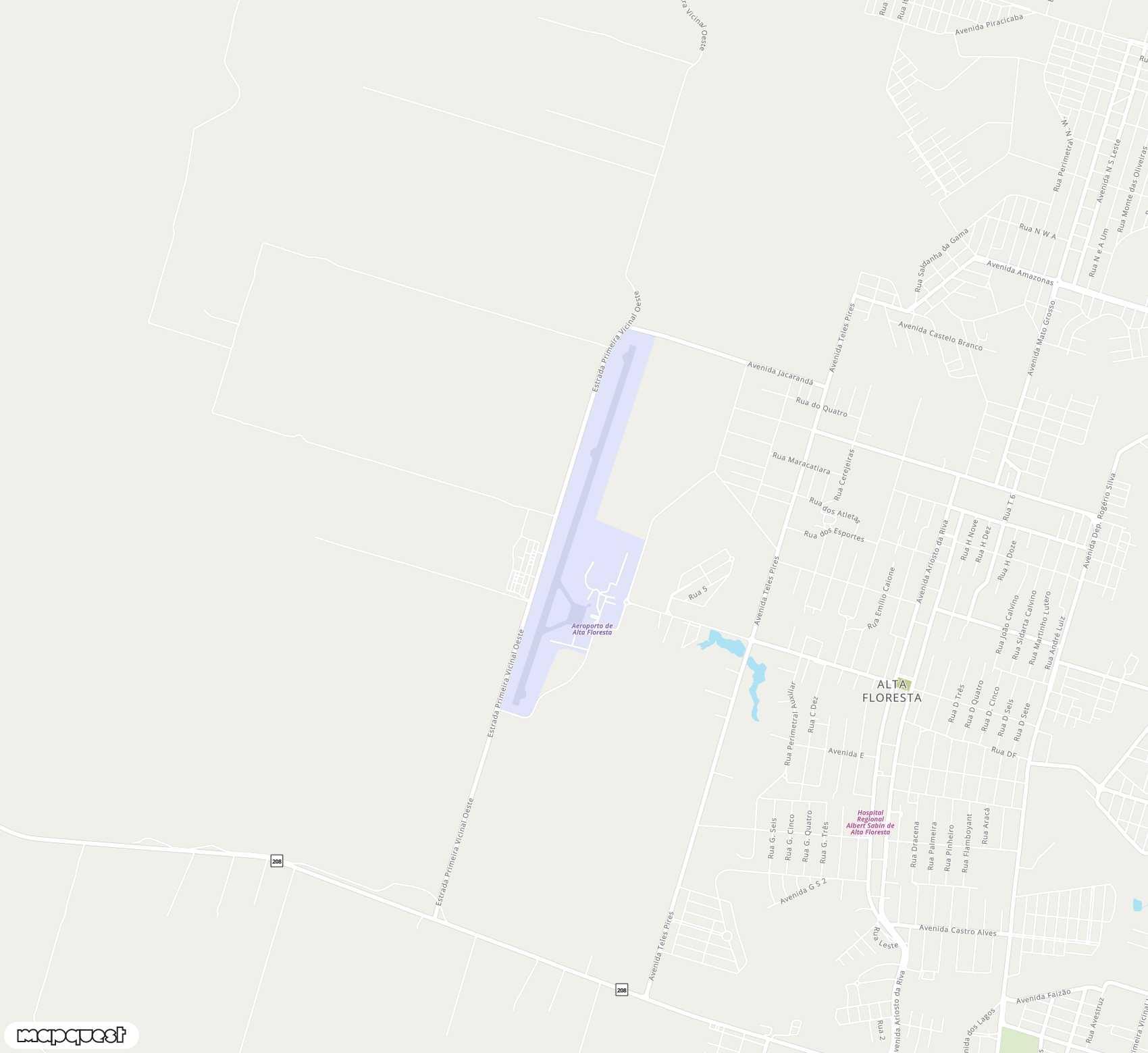 Carte de <span>Aéroport de </span>Piloto Osvaldo Marques Dias<span>(AFL)</span>