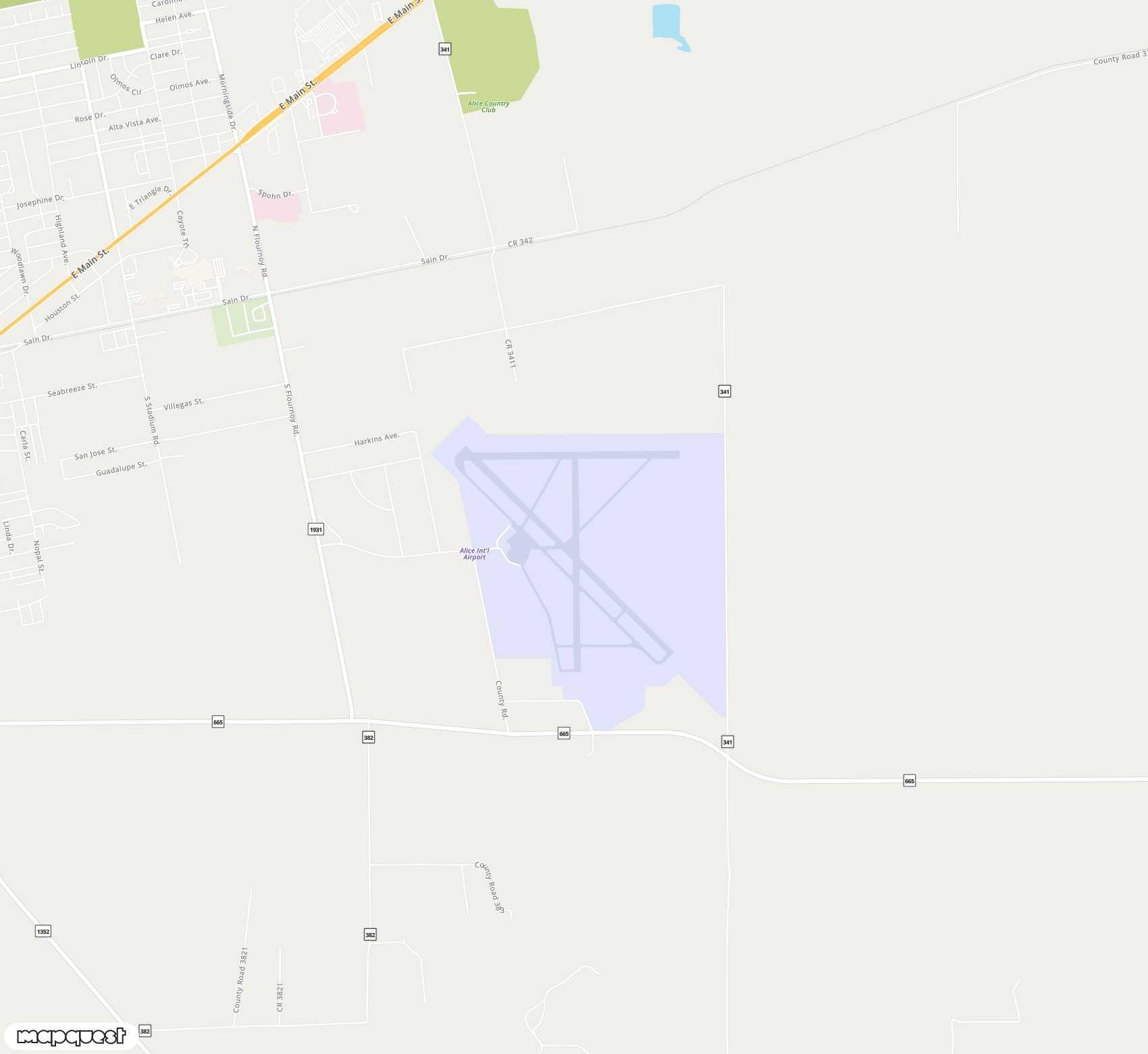 Carte de <span>Aéroport de </span>Alice<span>(ALI)</span>