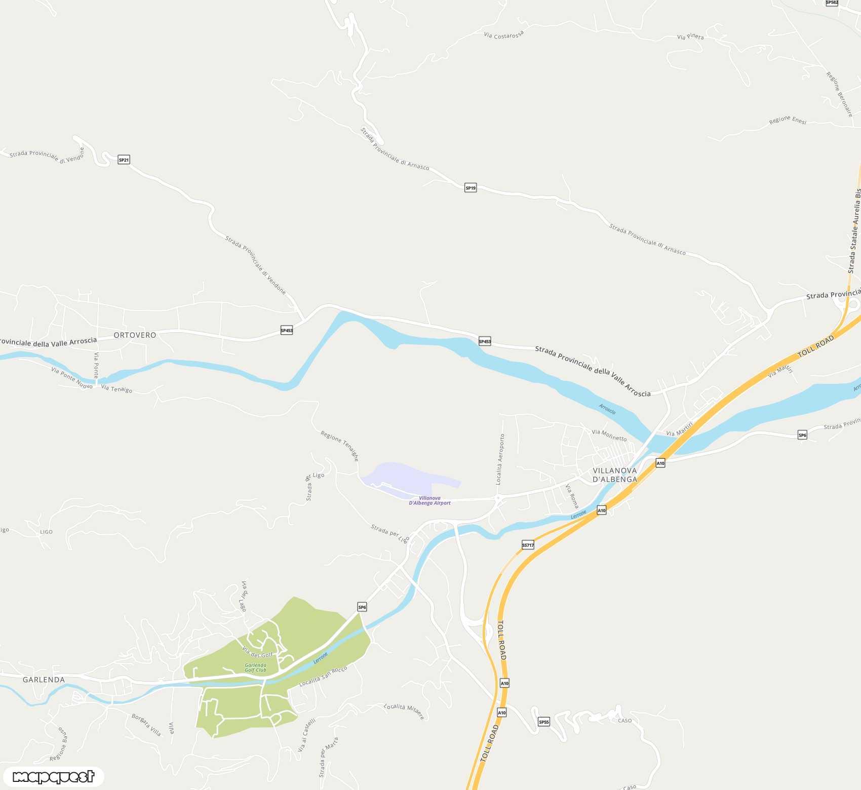 Carte de Villanova D'Albenga <span>airport (ALL)</span>