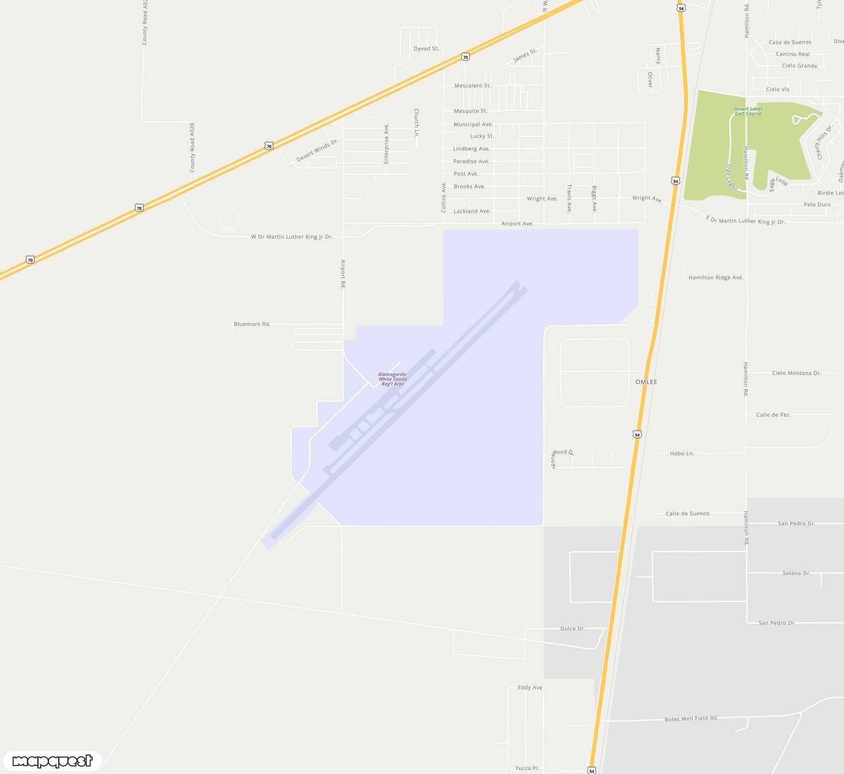Carte de <span>Aéroport de </span>Alamogordo White Sands Regional<span>(ALM)</span>