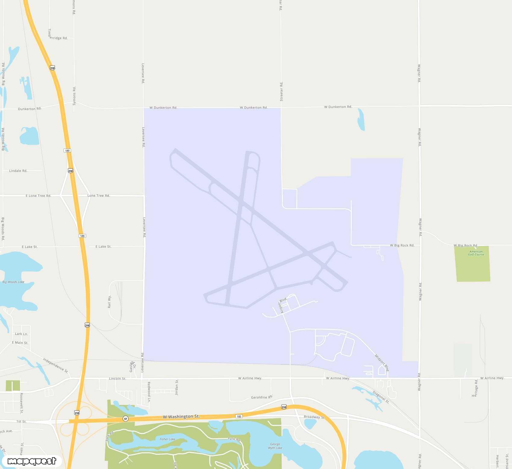 Carte de Waterloo Regional <span>airport (ALO)</span>