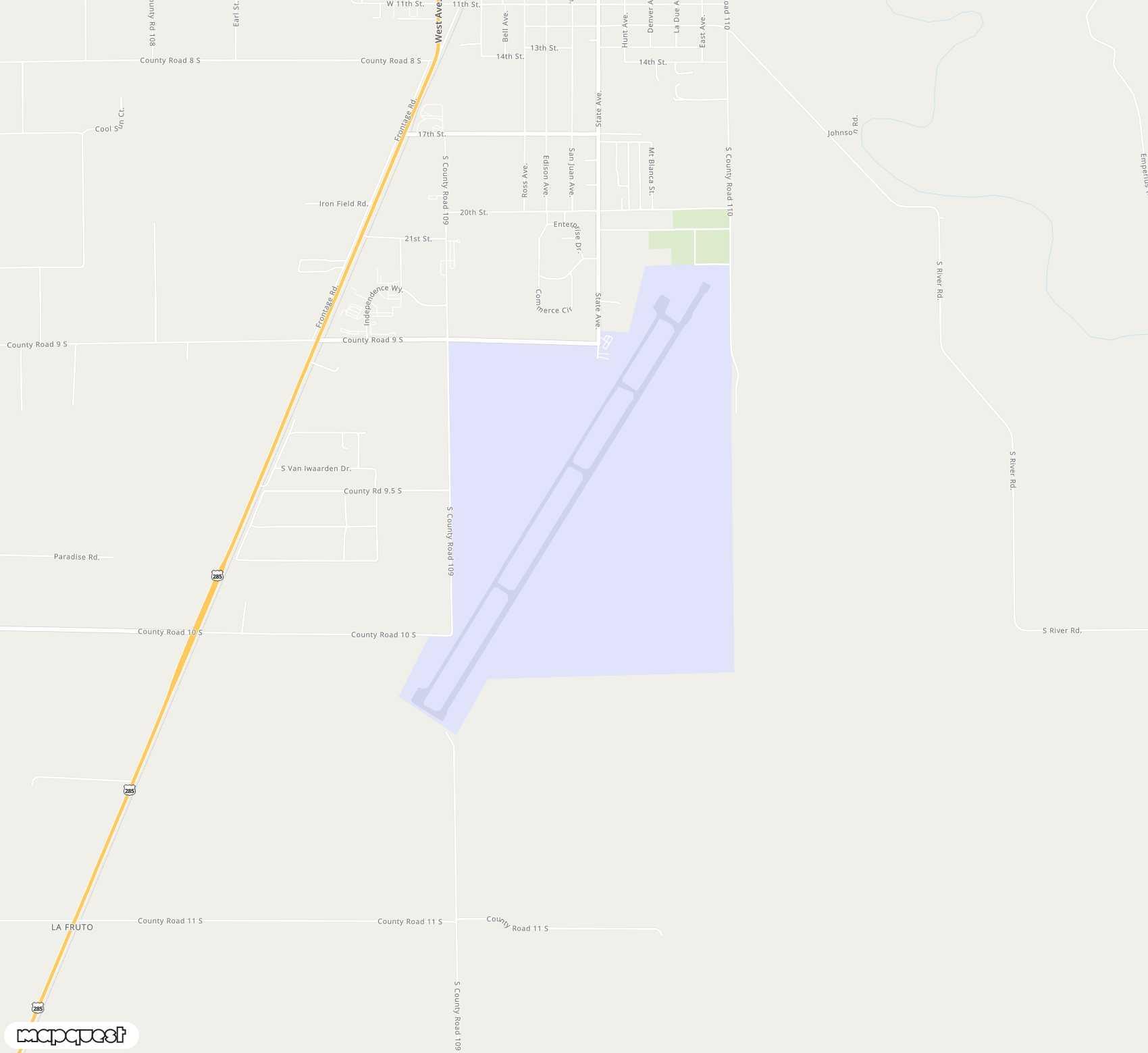 Carte de <span>Aéroport de </span>San Luis Valley Regional/Bergman Field<span>(ALS)</span>