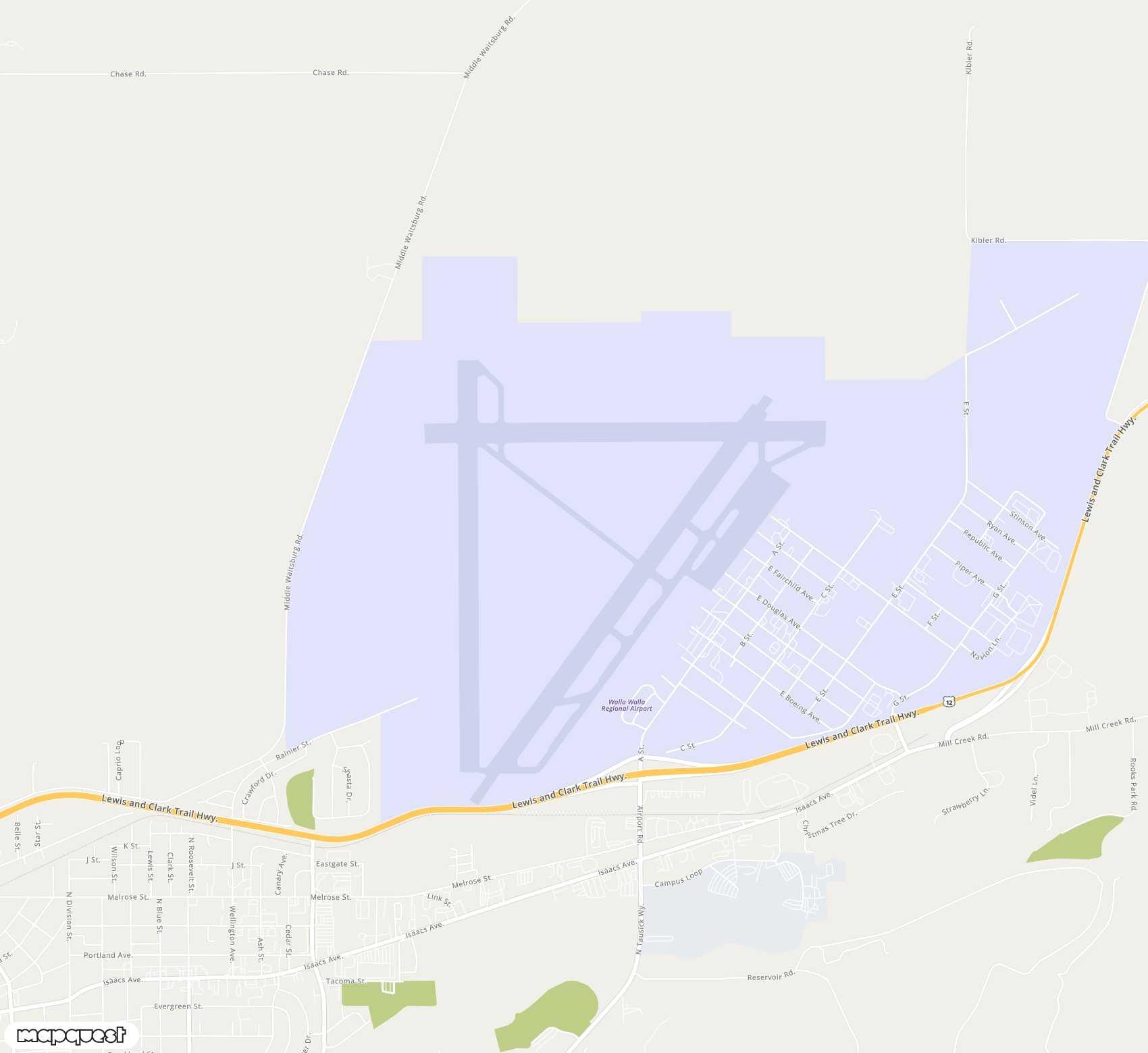 Carte de Walla Walla Regional <span>airport (ALW)</span>