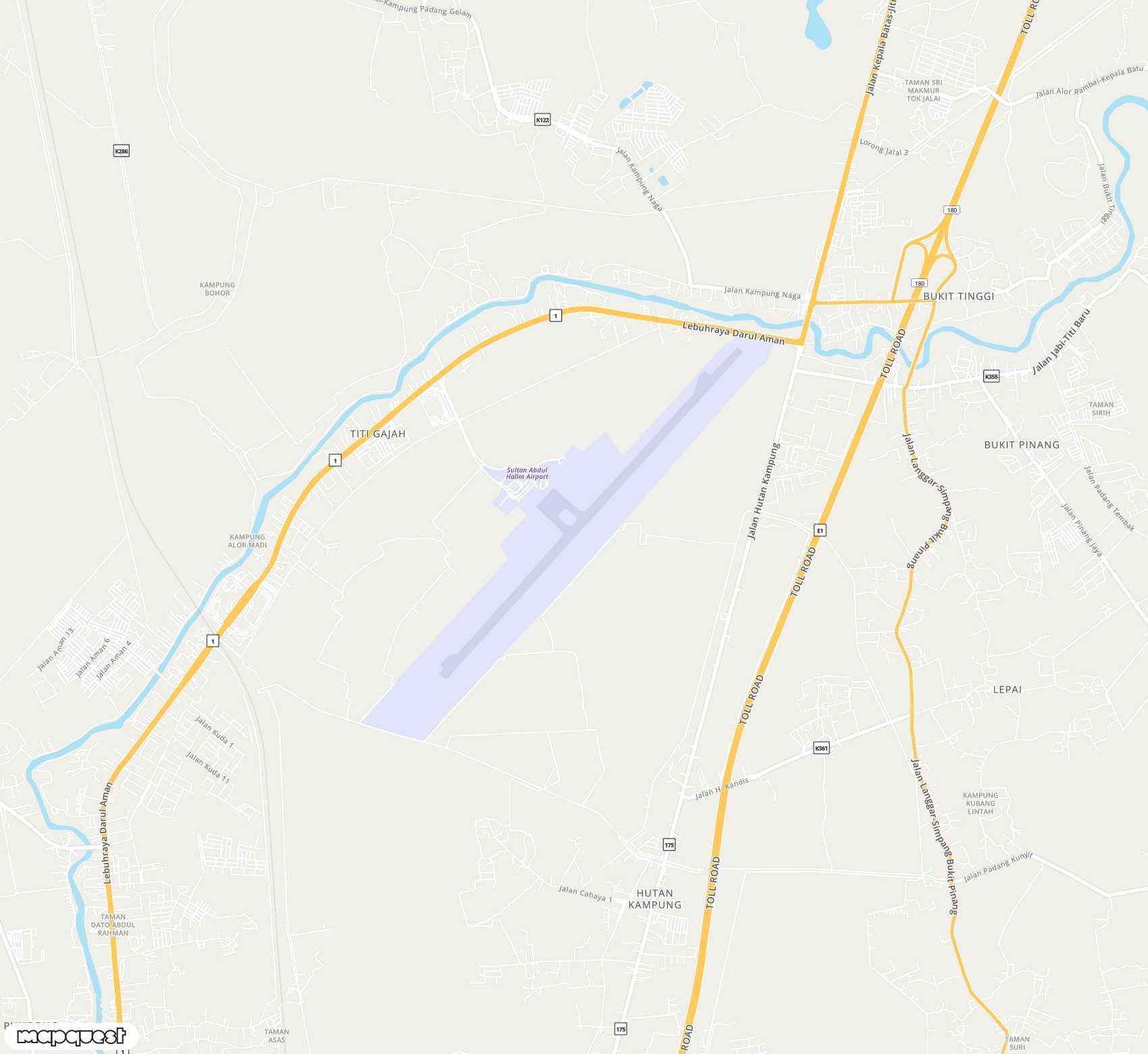 Carte de <span>Aéroport de </span>Sultan Abdul Halim<span>(AOR)</span>