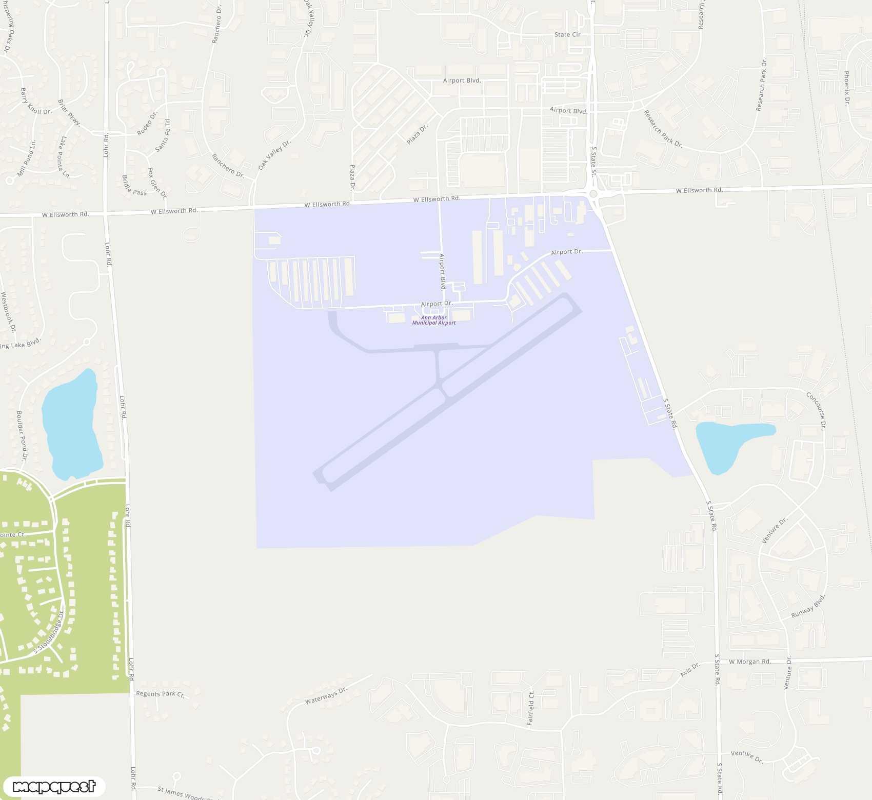 Carte de <span>Aérodrome de </span>Ann Arbor Municipal<span>(ARB)</span>