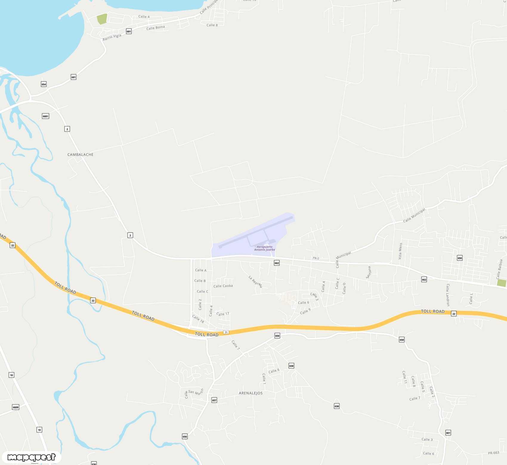 Carte de Antonio Nery Juarbe Pol <span>airport (ARE)</span>