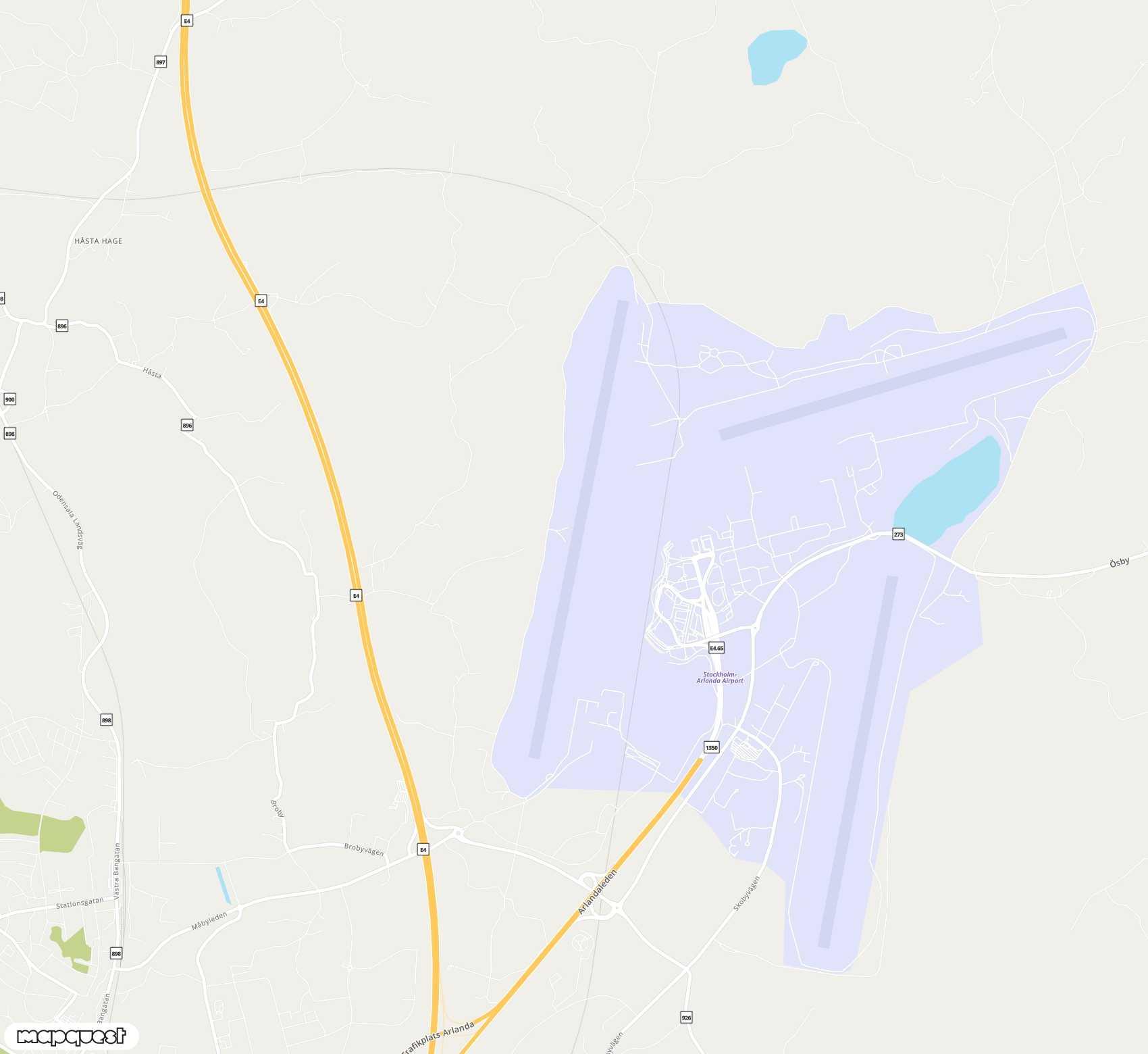 Carte de Stockholm-Arlanda <span>international airport (ARN)</span>