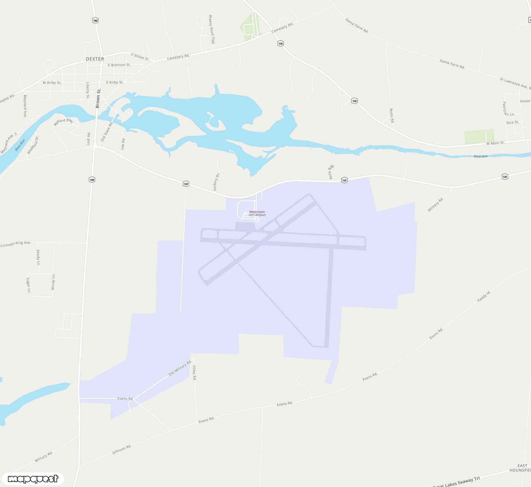 Carte de Watertown <span>airport (ART)</span>