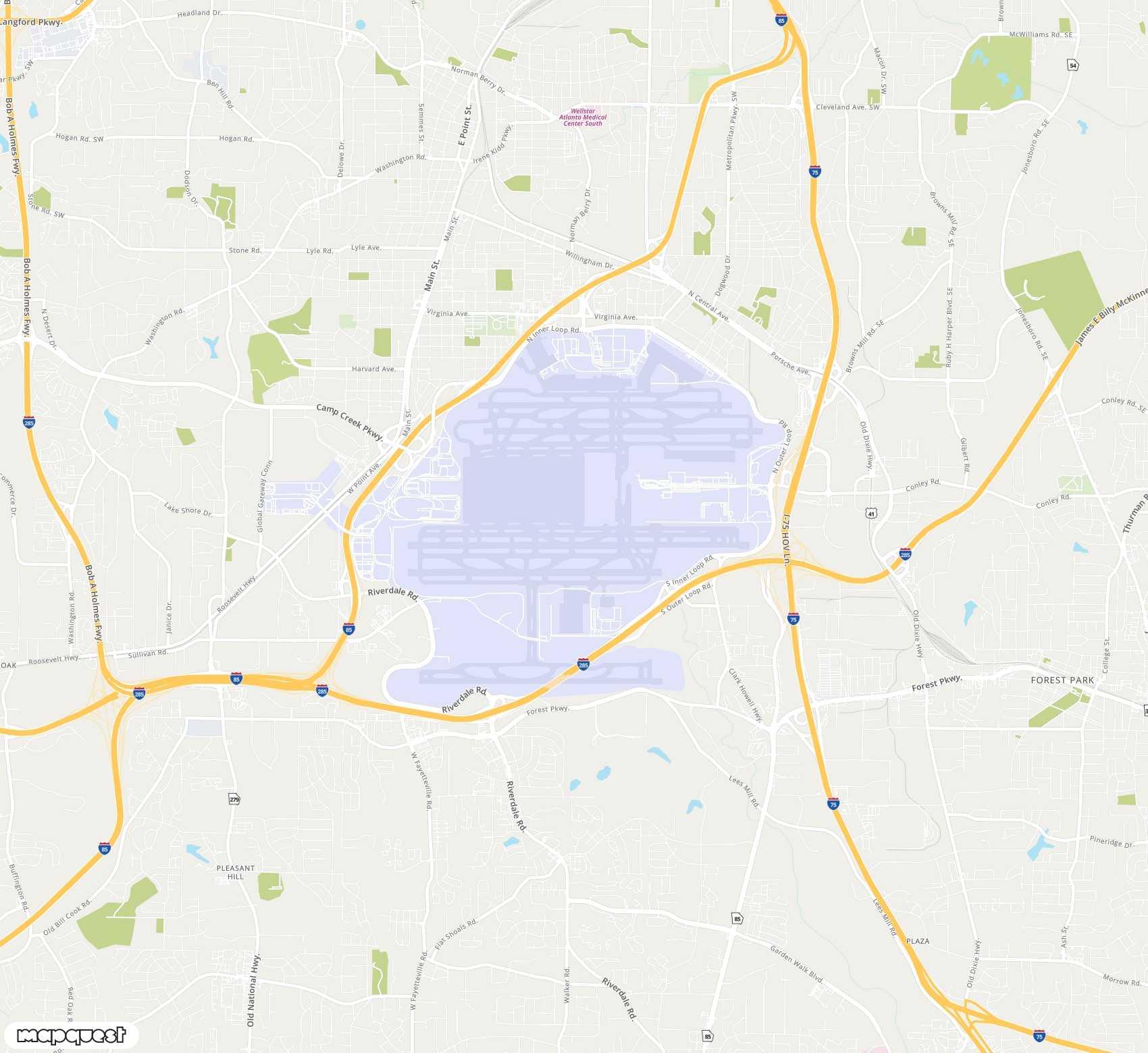 Carte de Hartsfield Jackson Atlanta <span>international airport (ATL)</span>