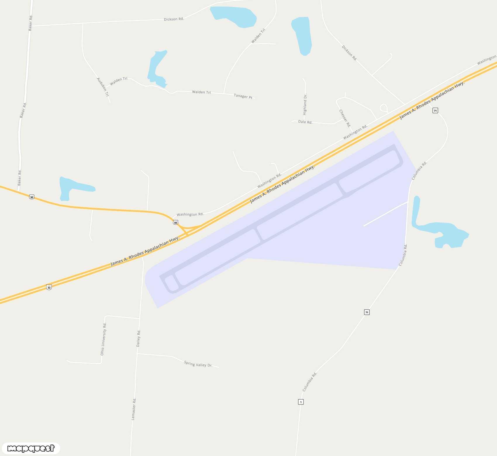 Carte de <span>Aérodrome de </span>Ohio University Snyder Field<span>(ATO)</span>