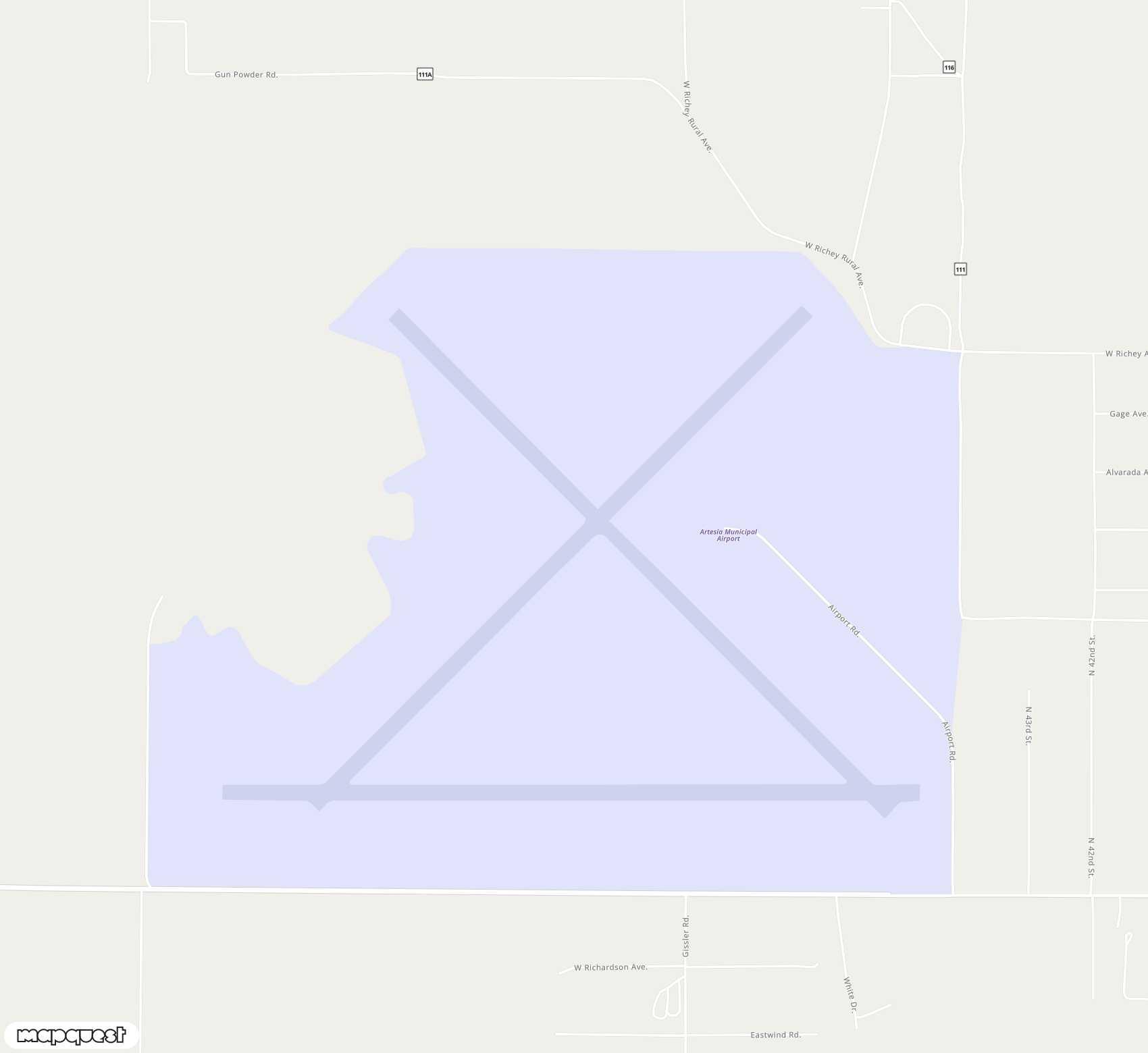 Carte de <span>Aérodrome de </span>Artesia Municipal<span>(ATS)</span>