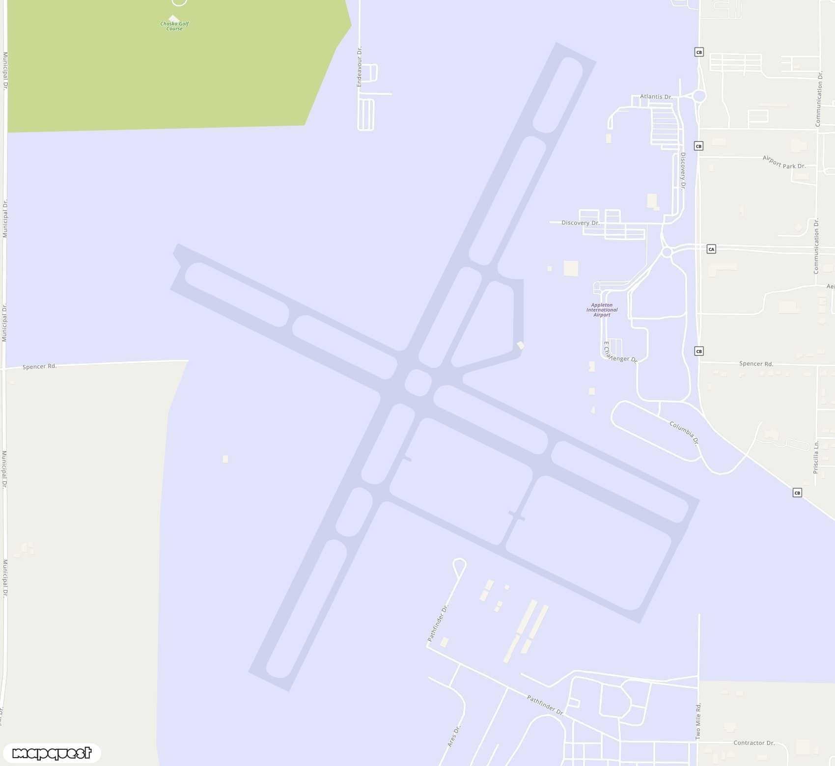 Carte de Appleton <span>airfield (ATW)</span>