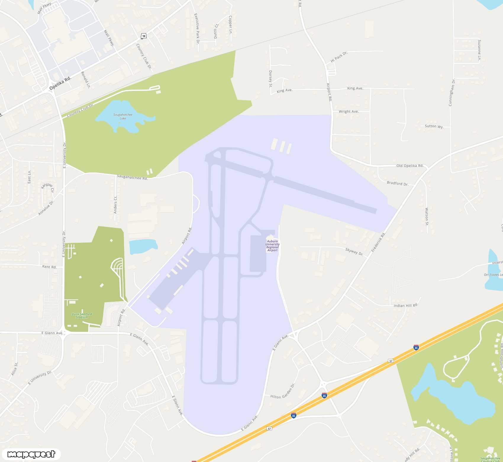 Carte de <span>Aérodrome de </span>Auburn University Regional<span>(AUO)</span>