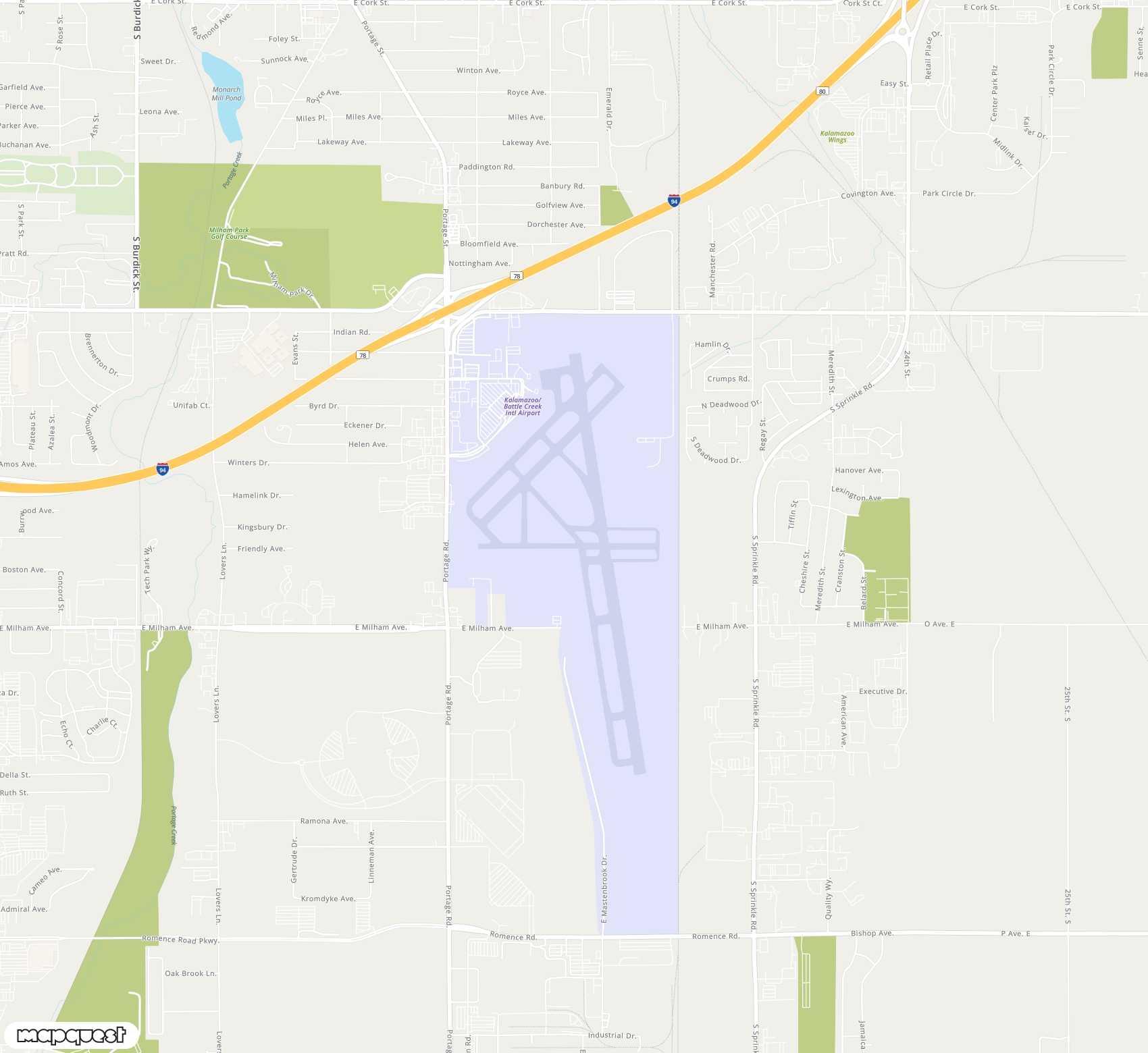 Carte de <span>Aéroport de </span>Kalamazoo Battle Creek<span>(AZO)</span>