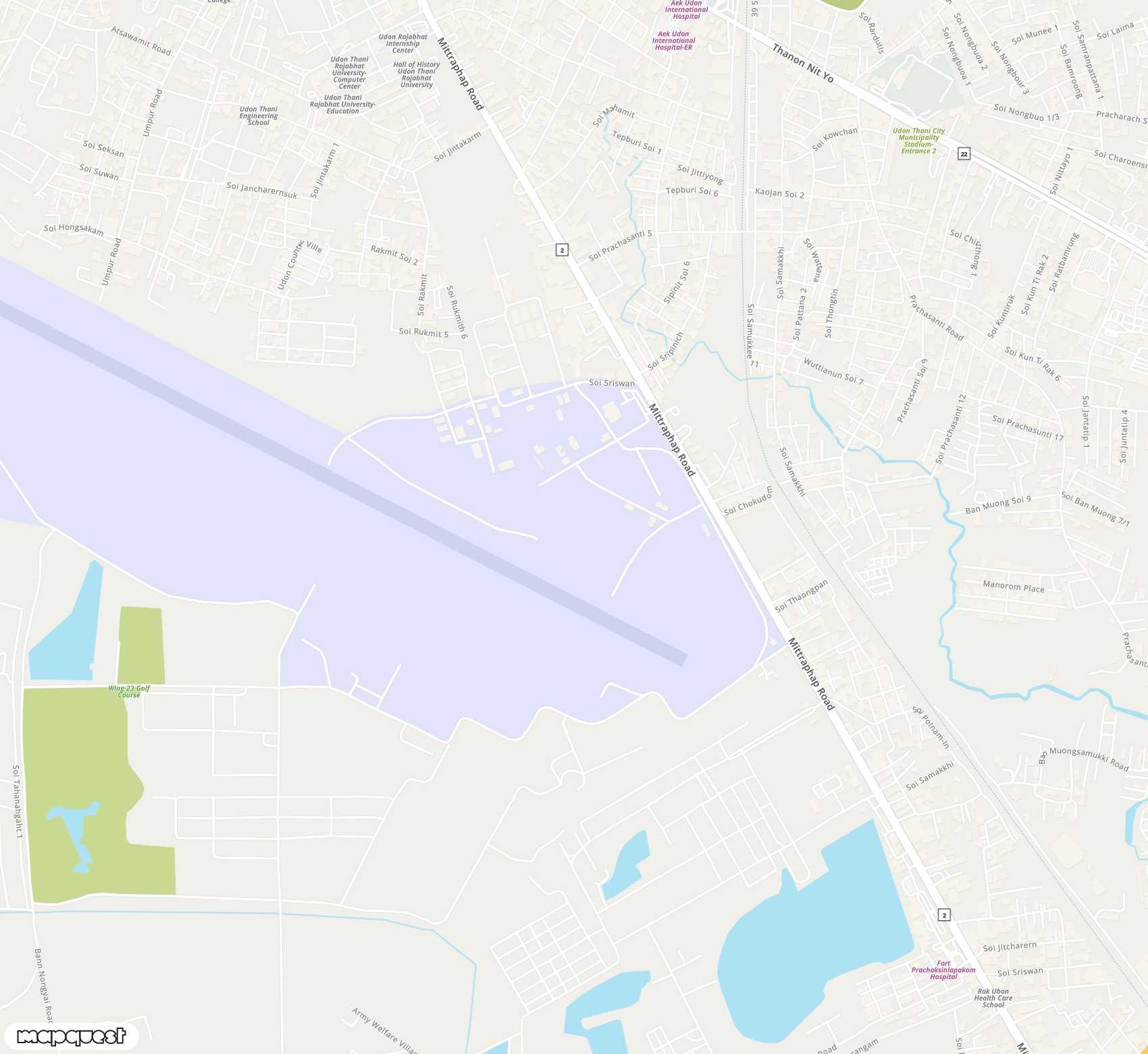 Carte de Udorn Air Base <span>airfield (BAO)</span>