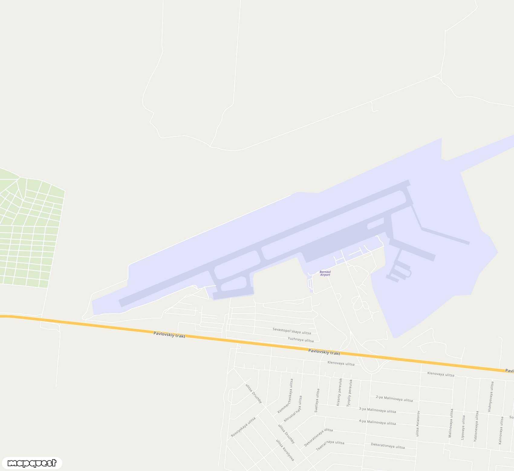 Carte de Barnaul <span>airport (BAX)</span>