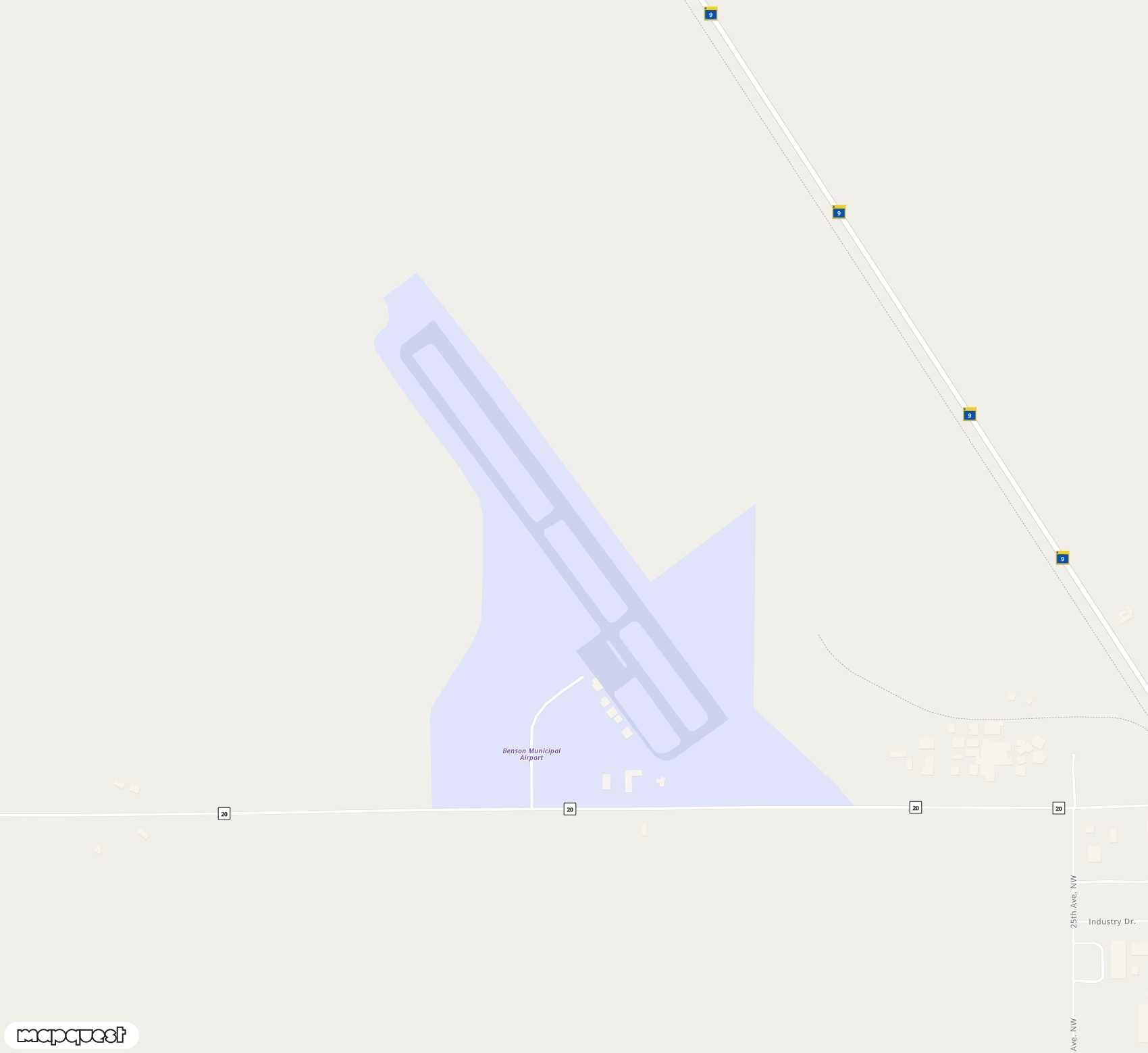 Carte de <span>Aérodrome de </span>Benson Municipal<span>(BBB)</span>