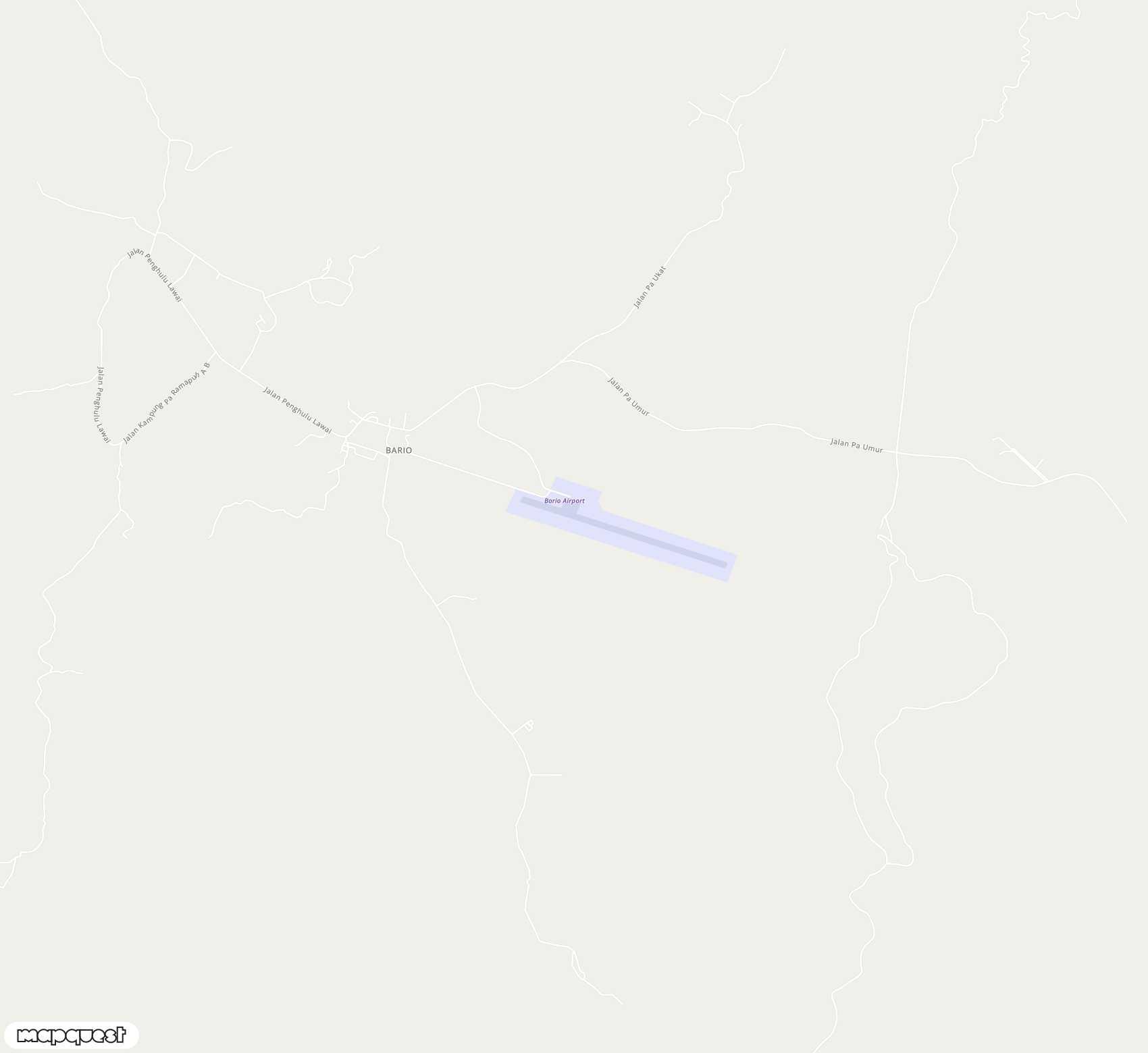 Carte de <span>Aéroport de </span>Bario<span>(BBN)</span>