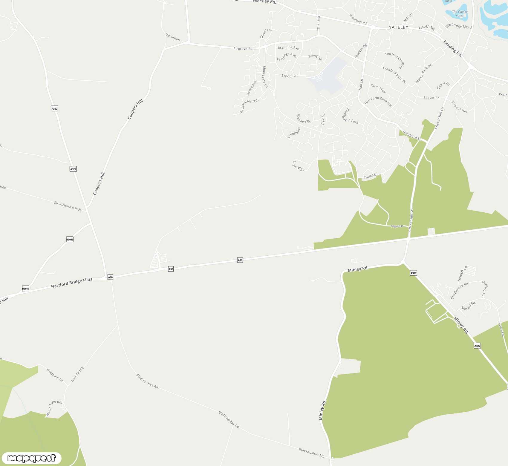 Carte de Blackbushe <span>airport (BBS)</span>