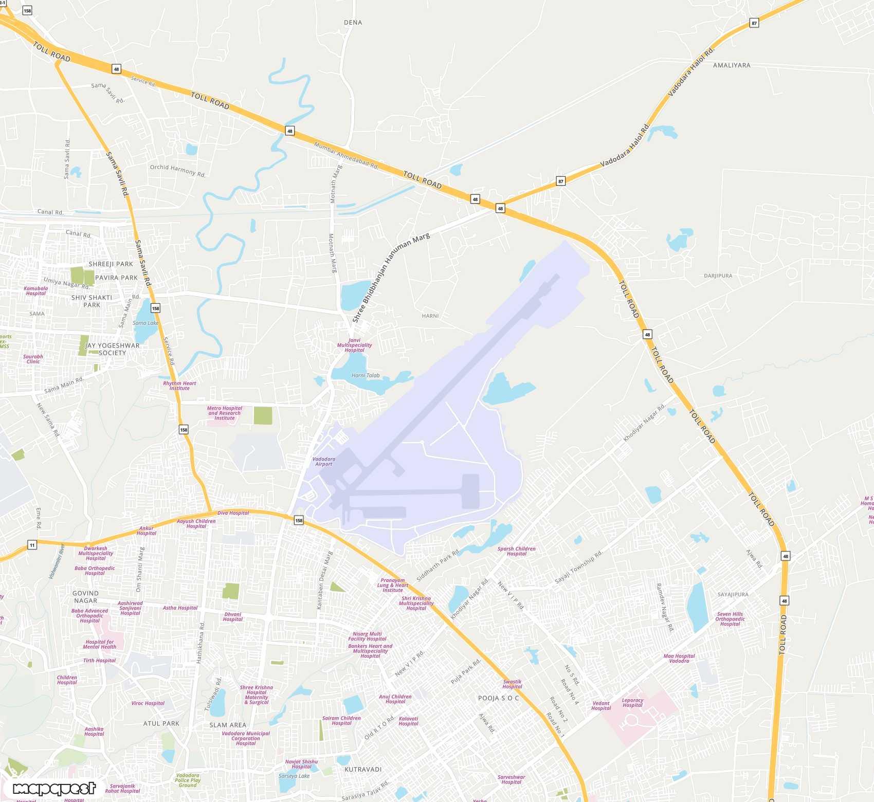 Carte de <span>Aéroport de </span>Vadodara<span>(BDQ)</span>