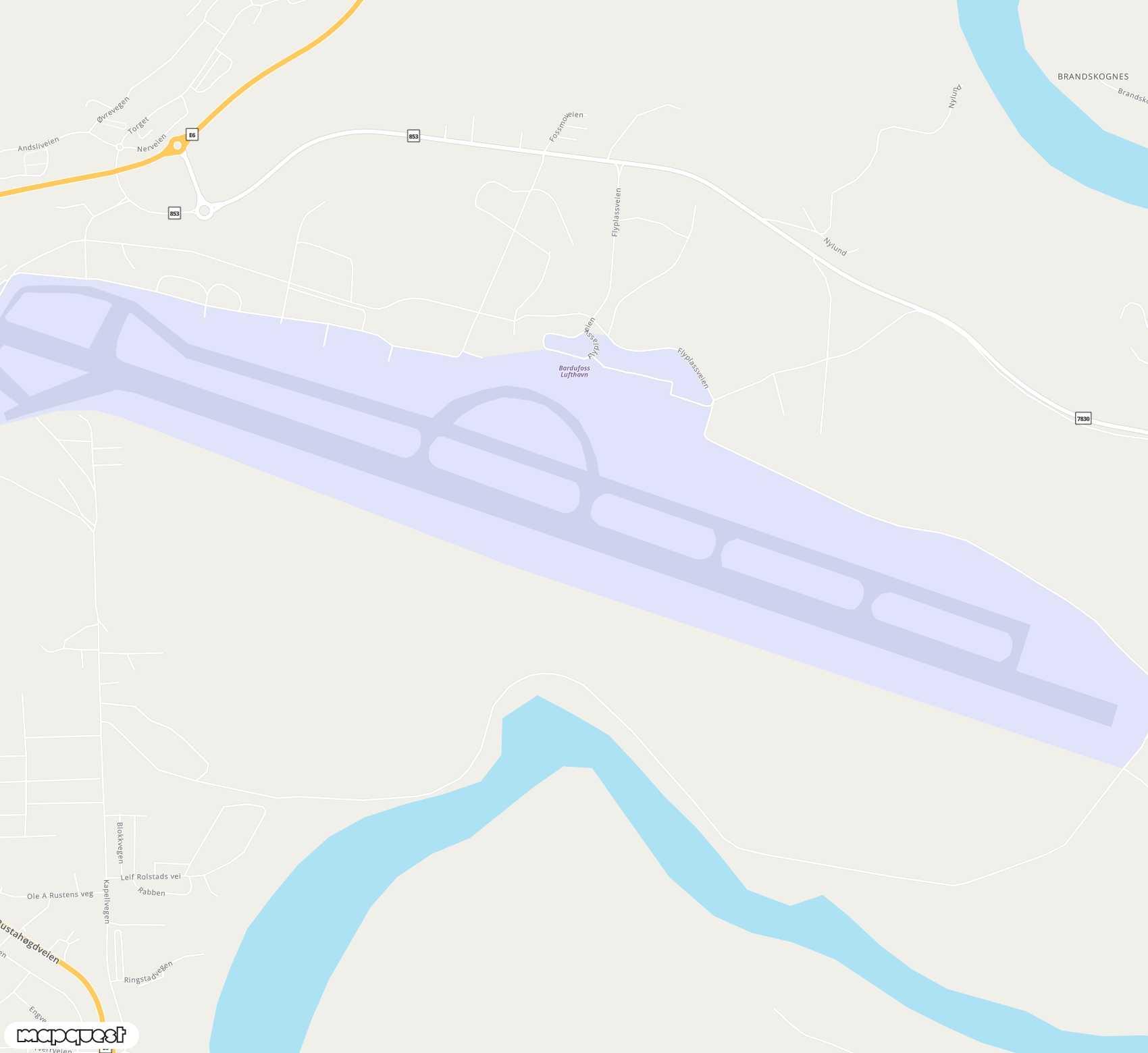 Carte de Bardufoss <span>airport (BDU)</span>