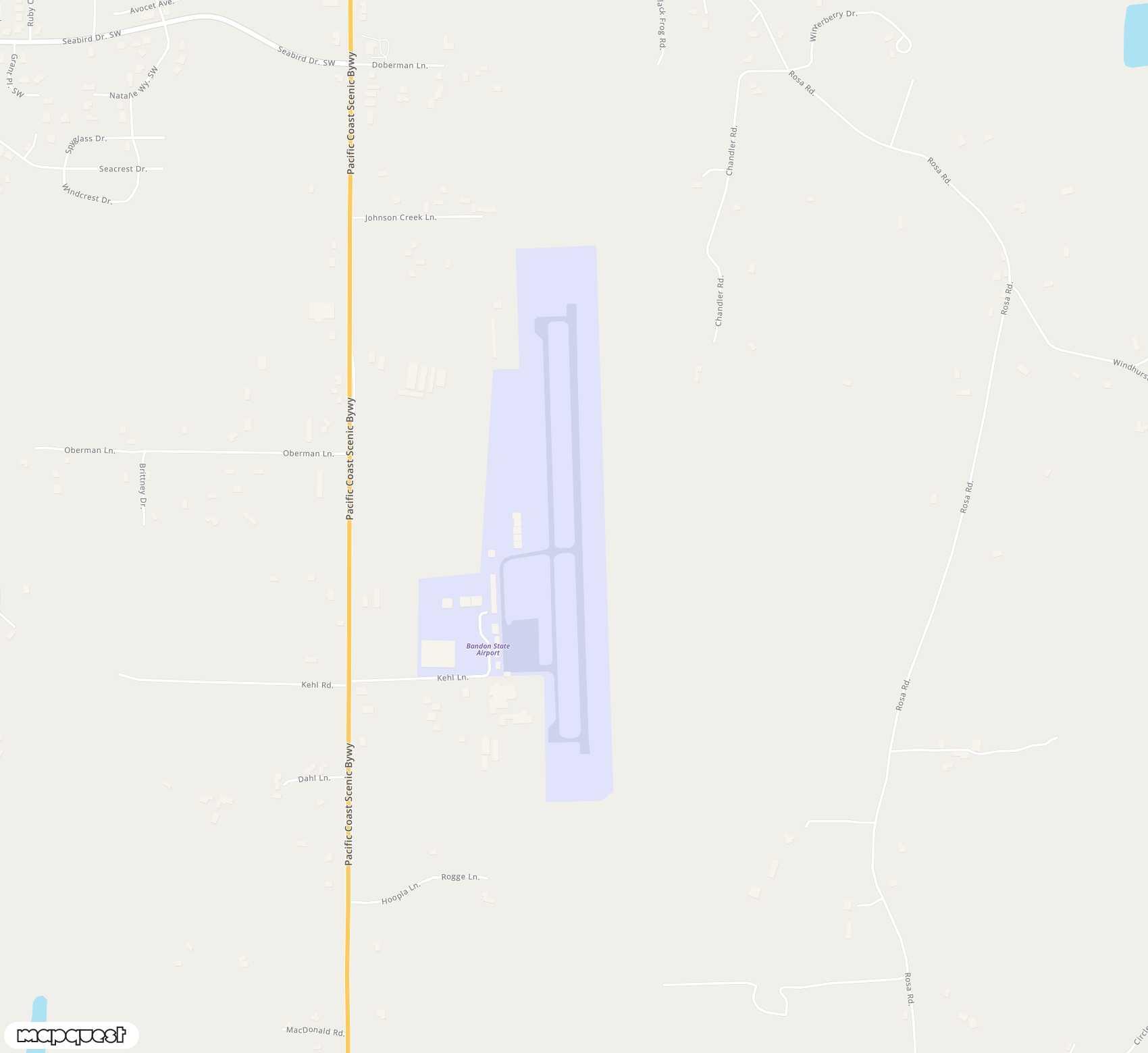 Carte de <span>Aérodrome de </span>Bandon State<span>(BDY)</span>