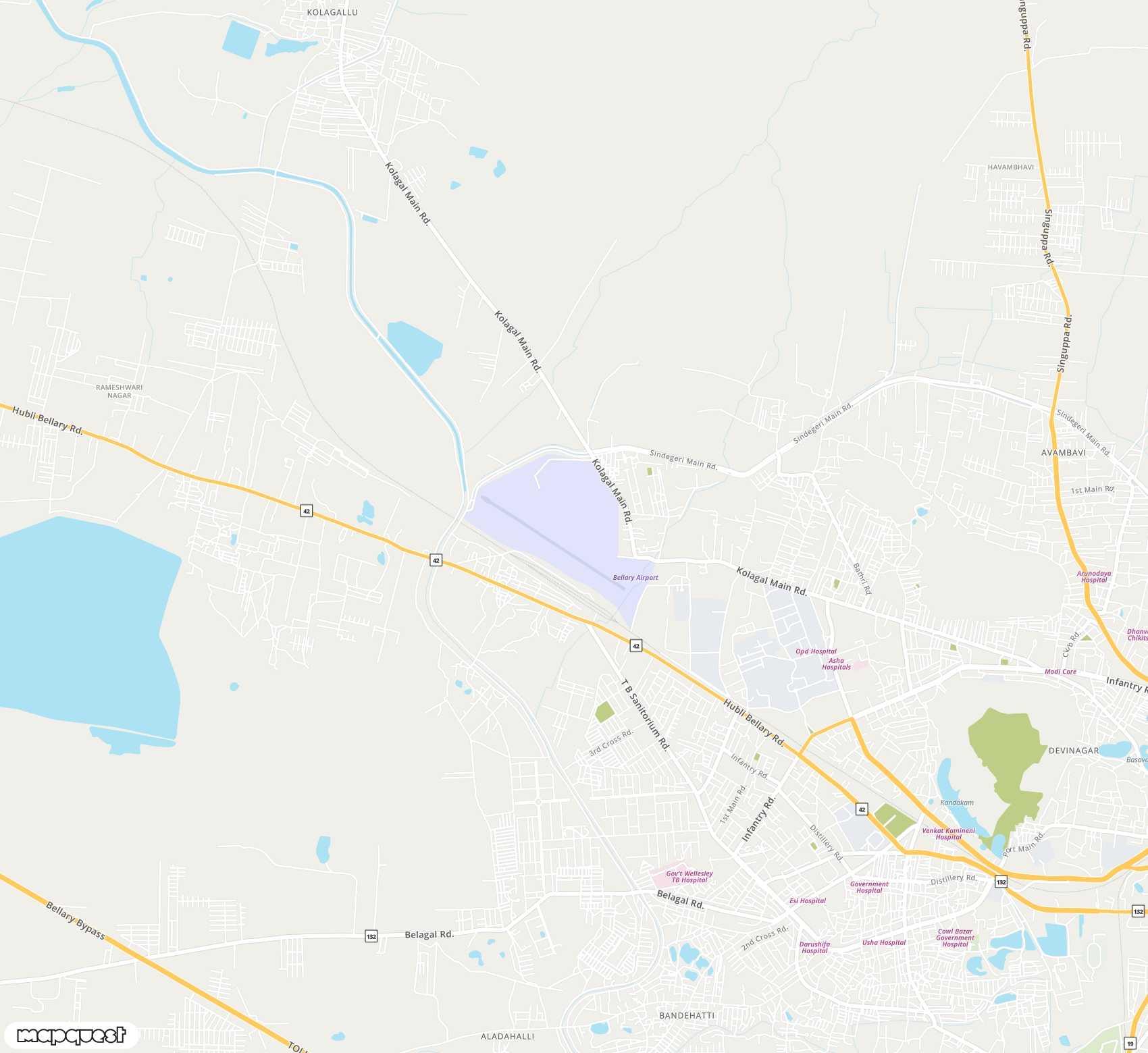 Carte de Bellary <span>airport (BEP)</span>