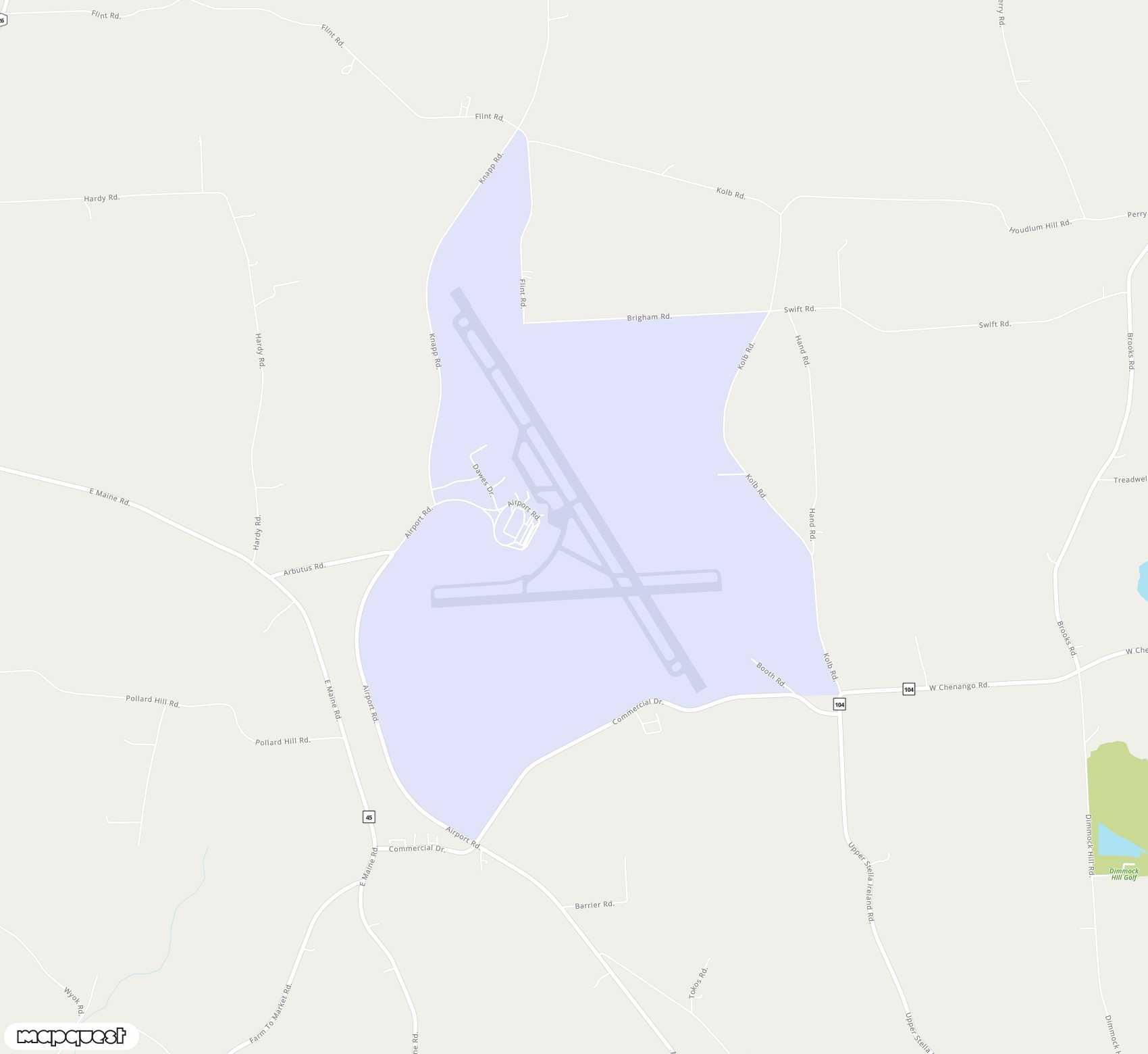 Carte de <span>Aéroport de </span>Greater Binghamton/Edwin A Link field<span>(BGM)</span>