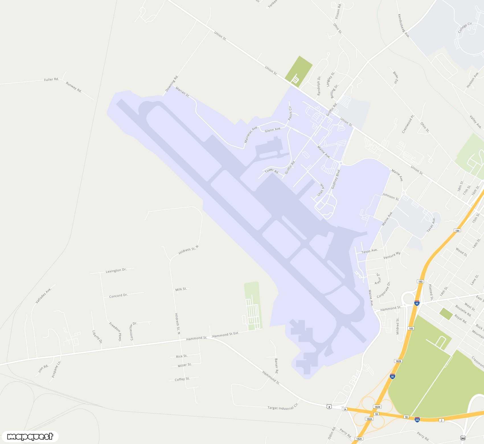 Carte de Bangor <span>airport (BGR)</span>