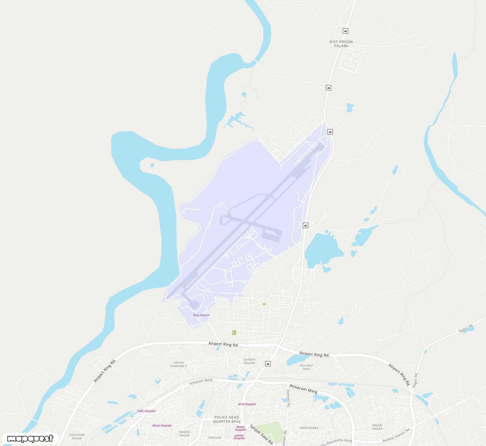 Carte de Bhuj <span>airport (BHJ)</span>