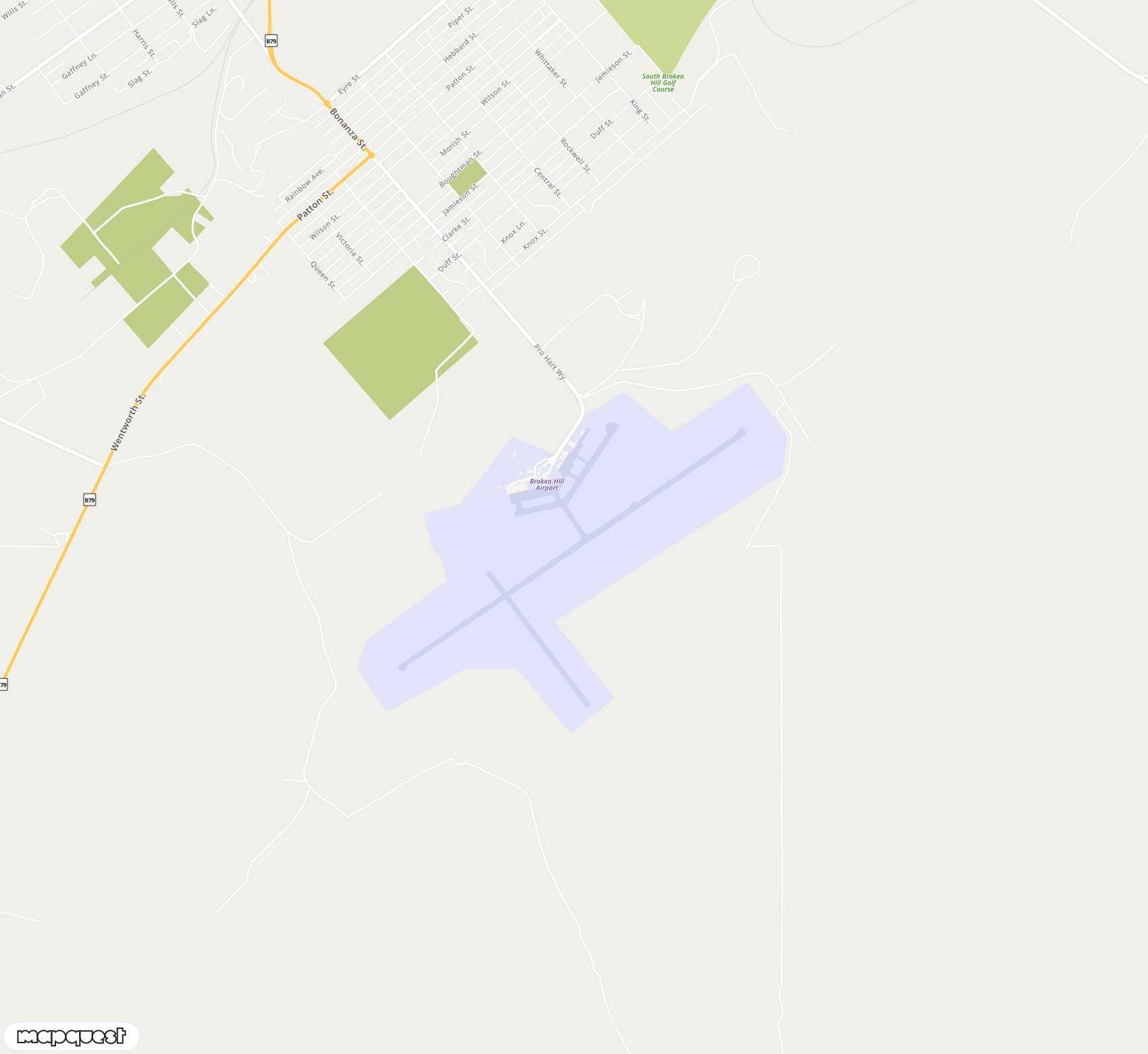 Carte de Broken Hill <span>airport (BHQ)</span>