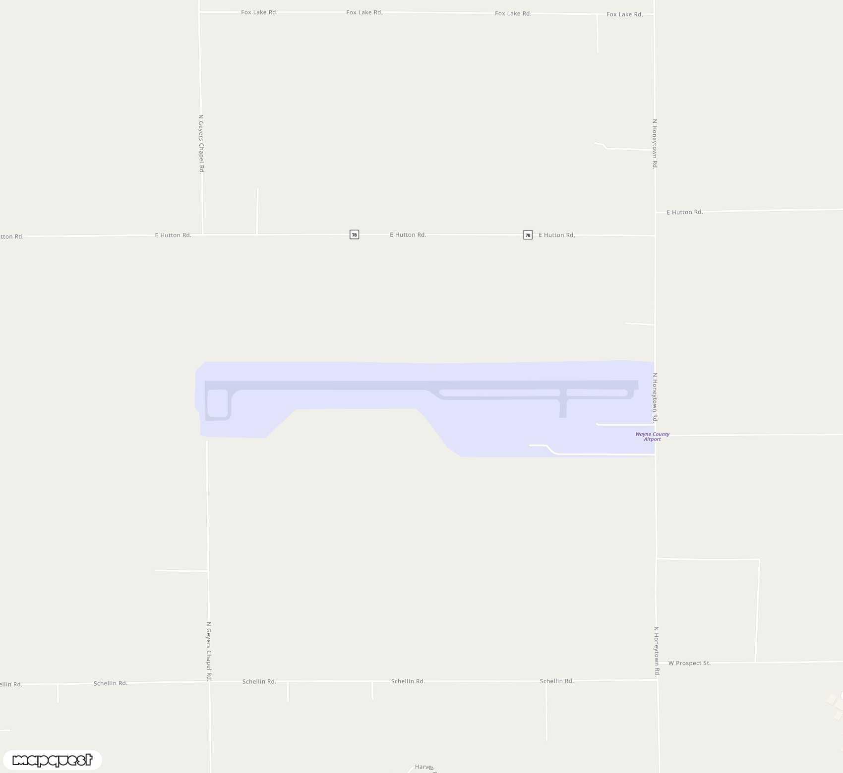 Carte de <span>Aérodrome de </span>Wayne County<span>(BJJ)</span>