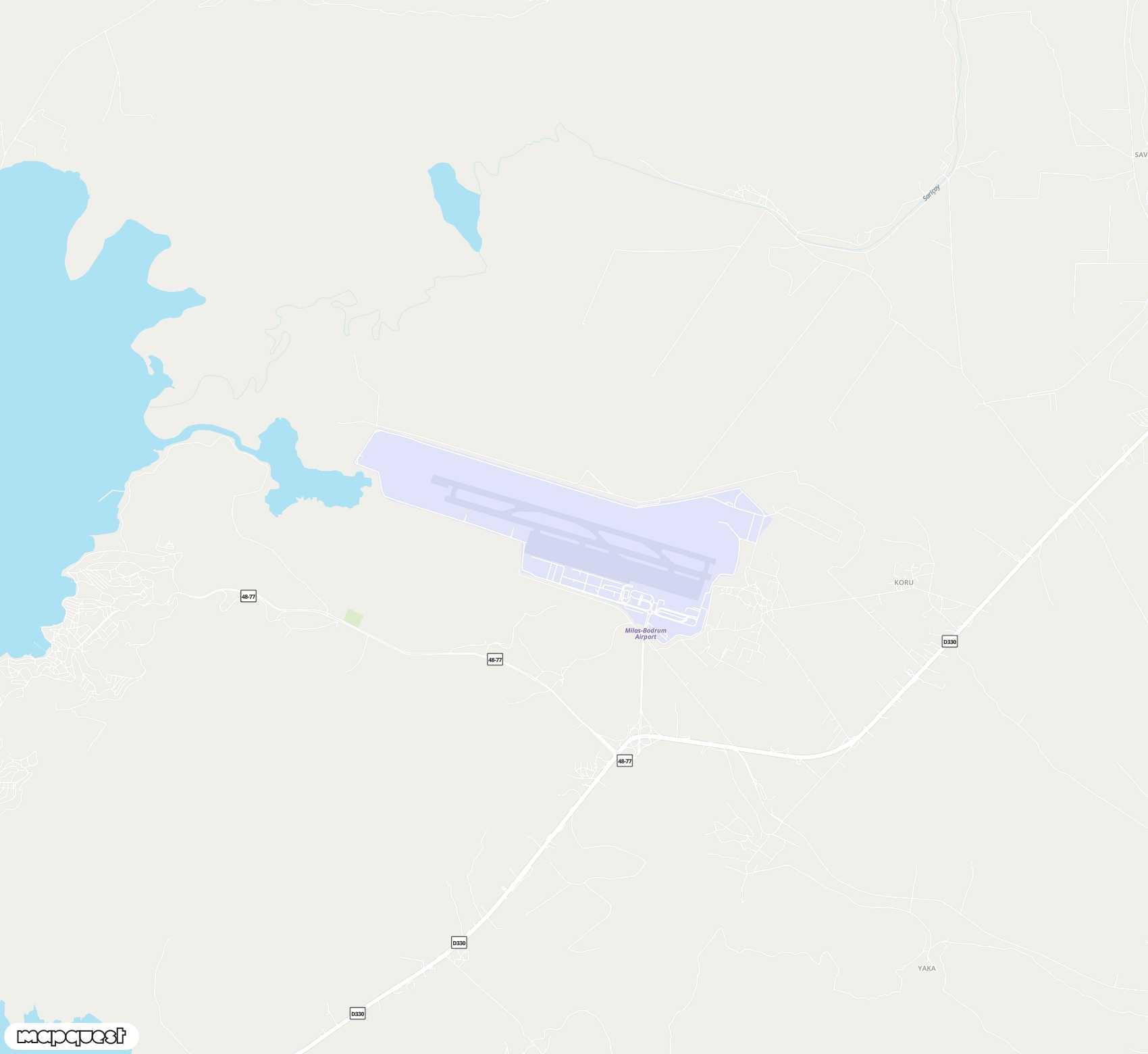 Carte de <span>Aéroport international de </span>Milas Bodrum<span>(BJV)</span>