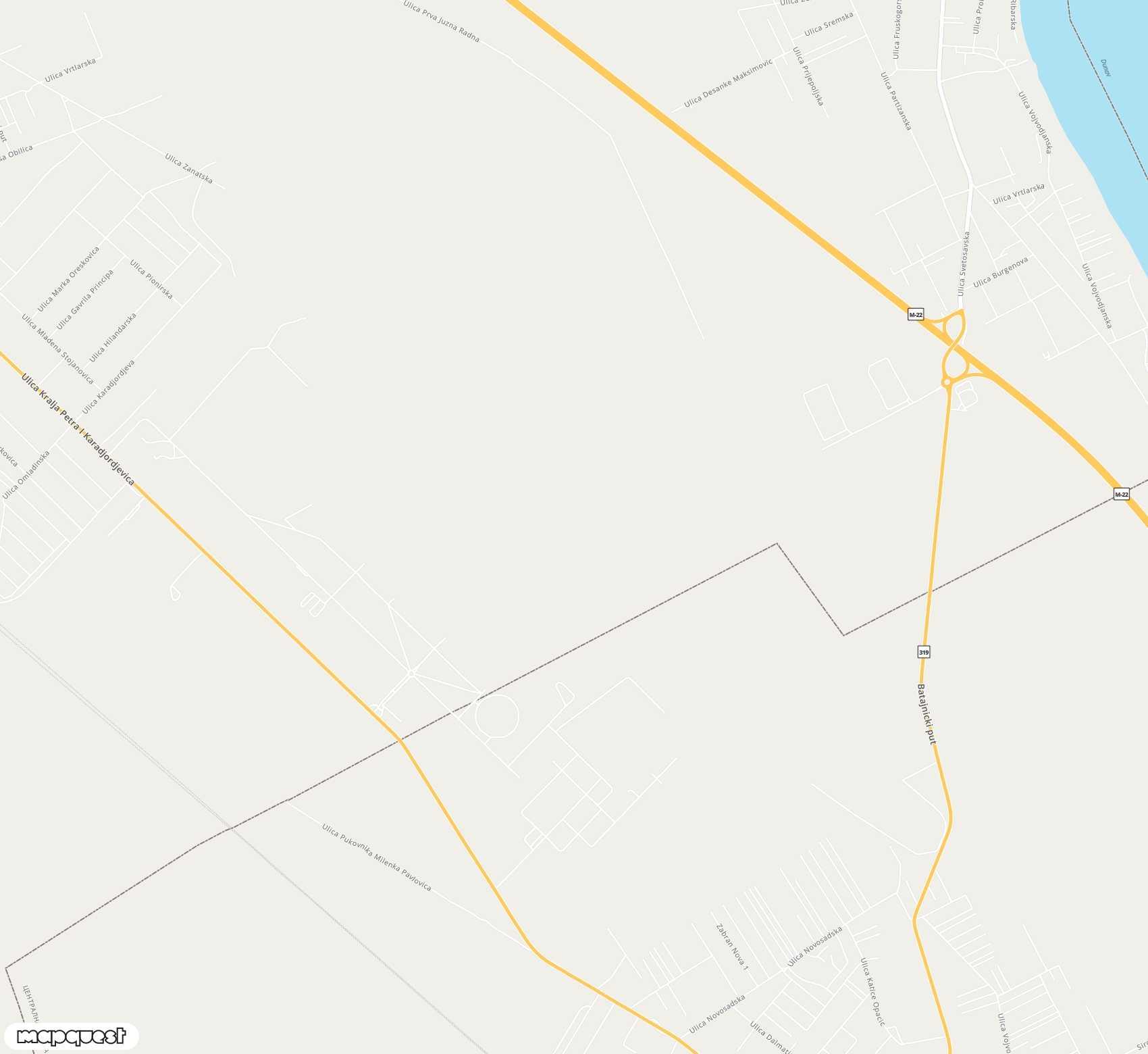 Carte de Batajnica Air Base <span>airport (BJY)</span>