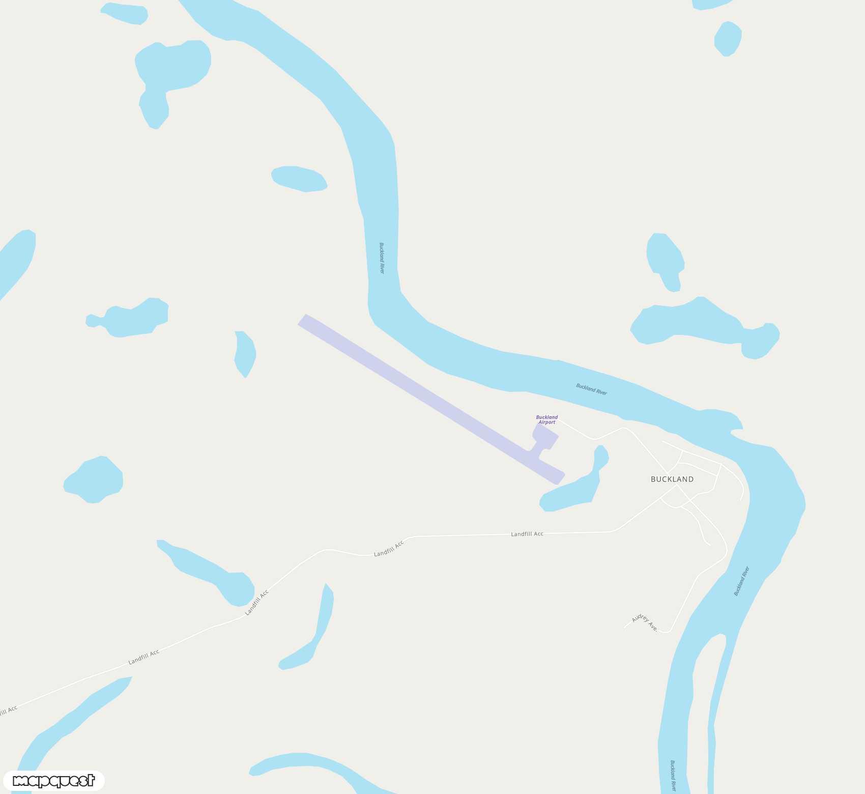 Carte de <span>Aéroport de </span>Buckland<span>(BKC)</span>