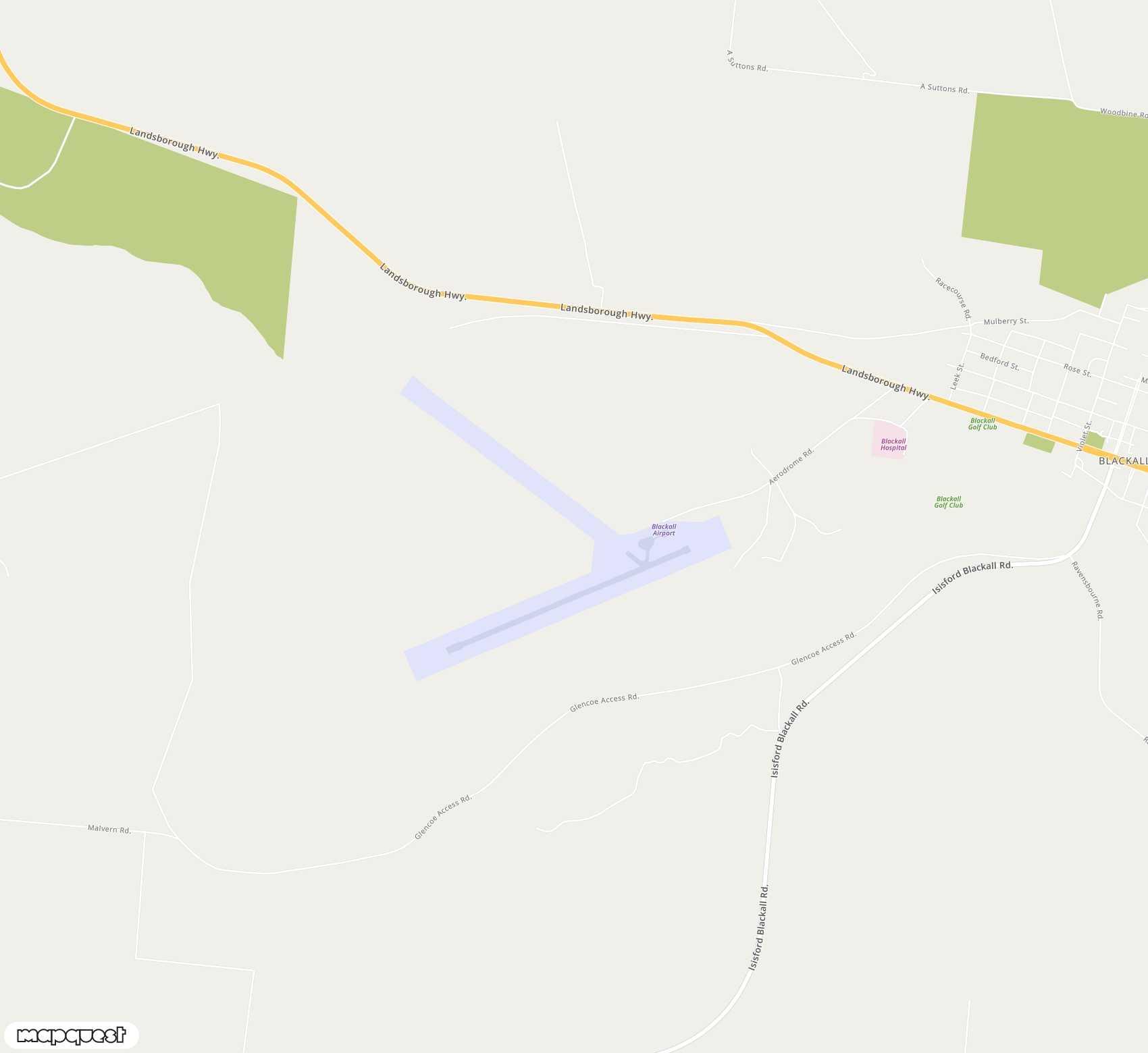 Carte de Blackall <span>airport (BKQ)</span>