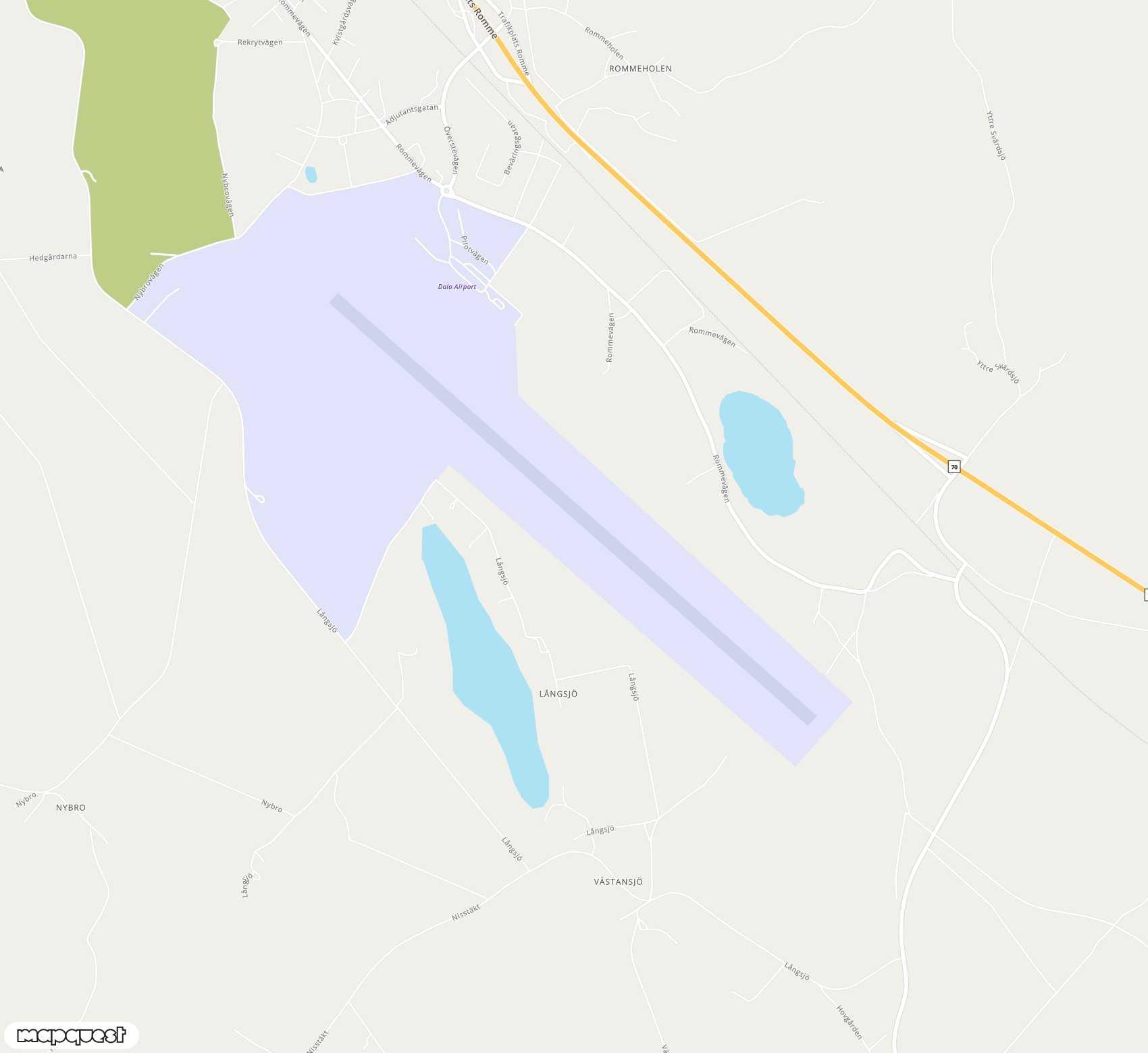 Carte de Dala <span>airport (BLE)</span>