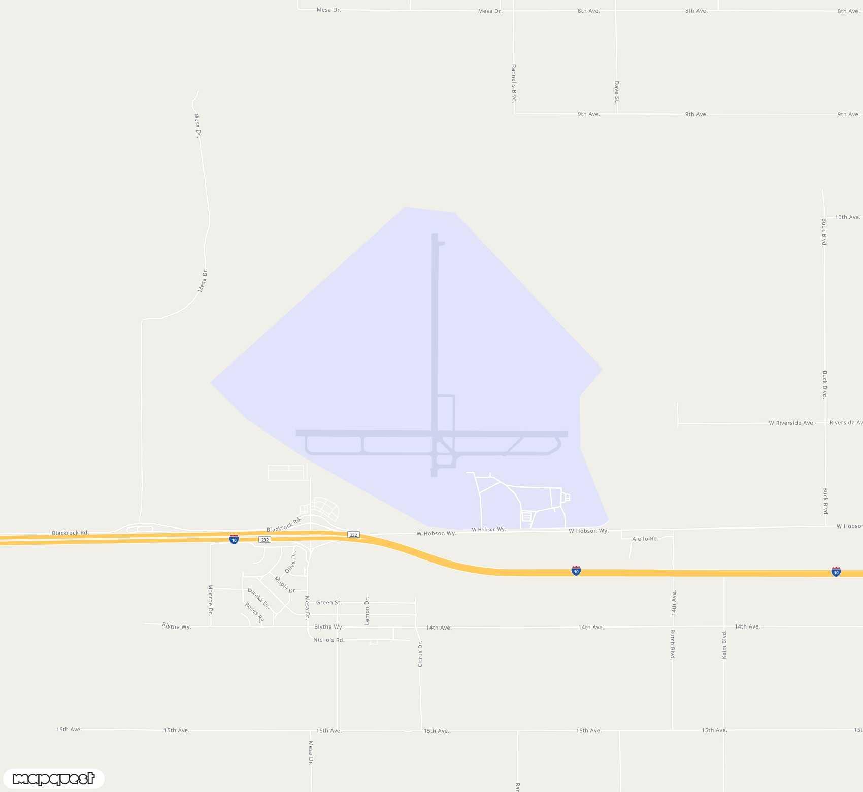 Carte de <span>Aéroport de </span>Blythe<span>(BLH)</span>