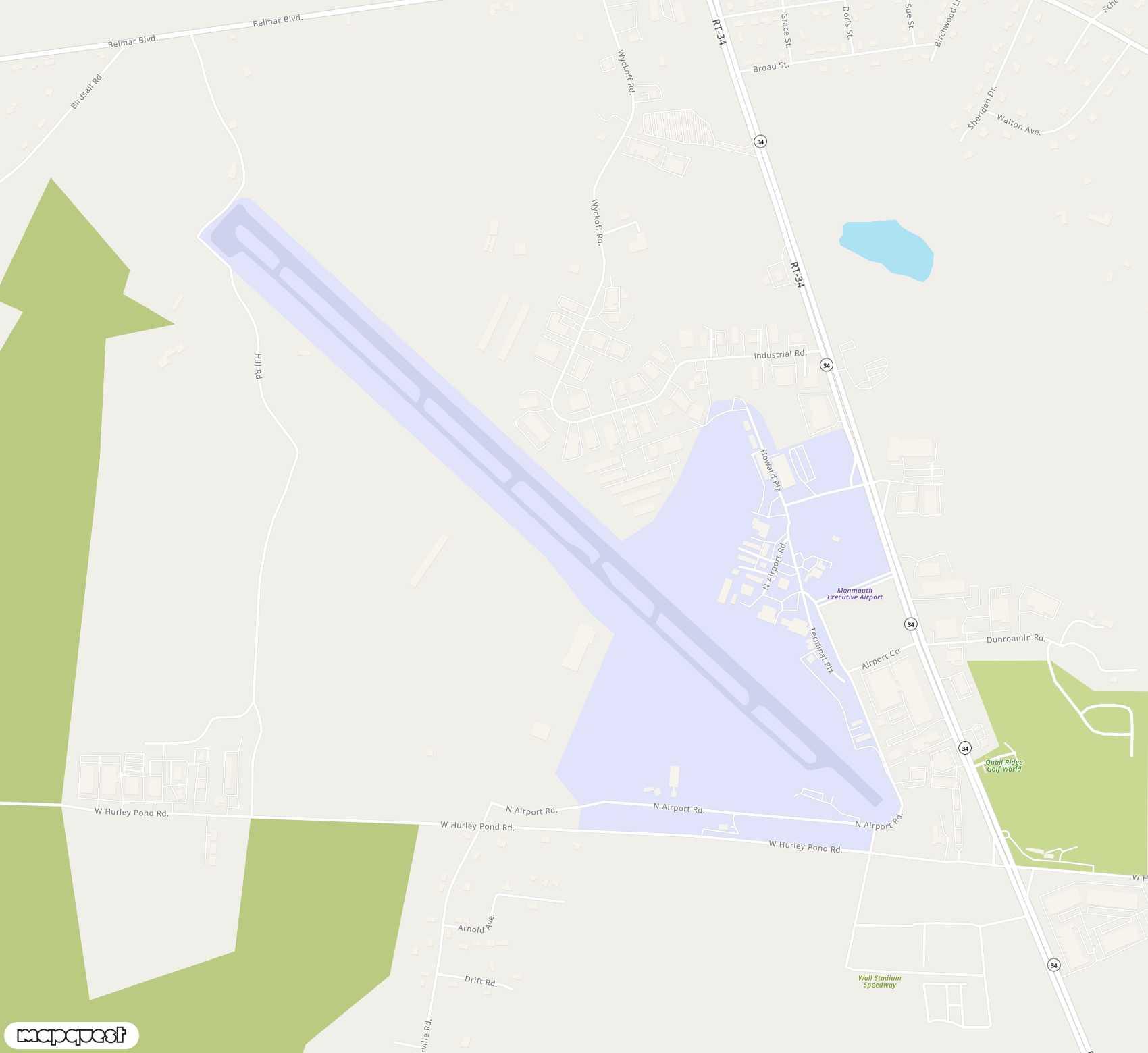 Carte de <span>Aérodrome de </span>Monmouth Executive<span>(BLM)</span>