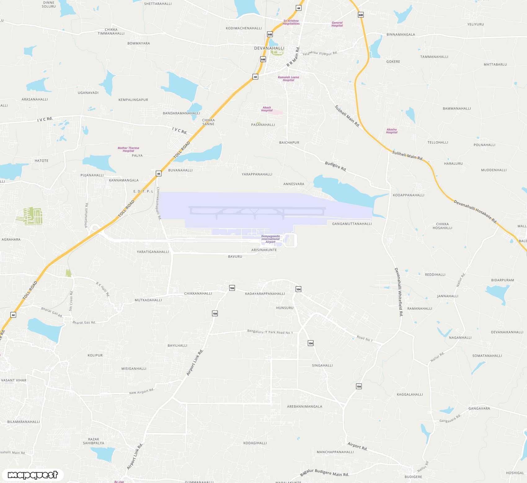 Carte de Kempegowda <span>international airport (BLR)</span>