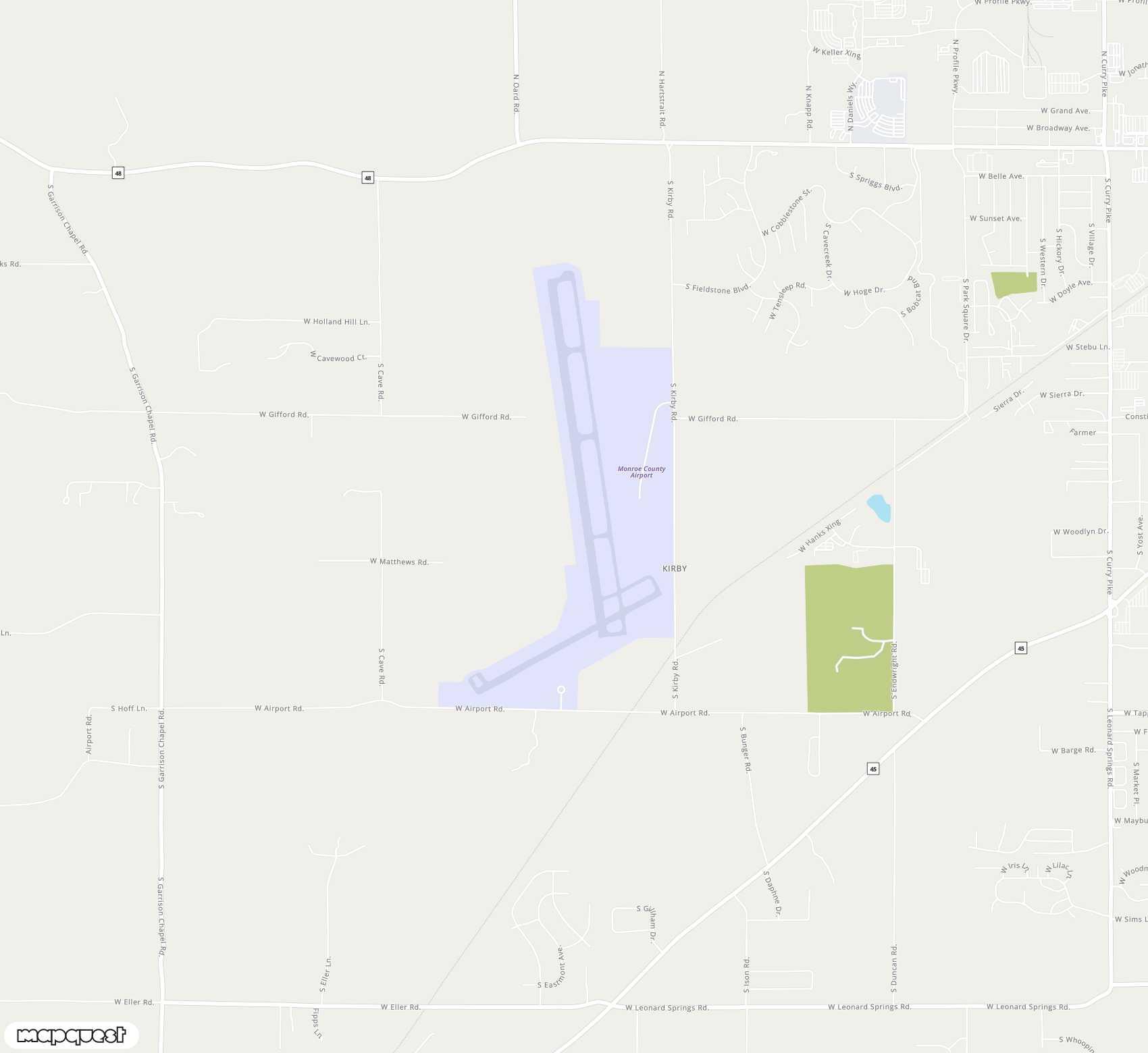 Carte de Monroe County <span>airport (BMG)</span>